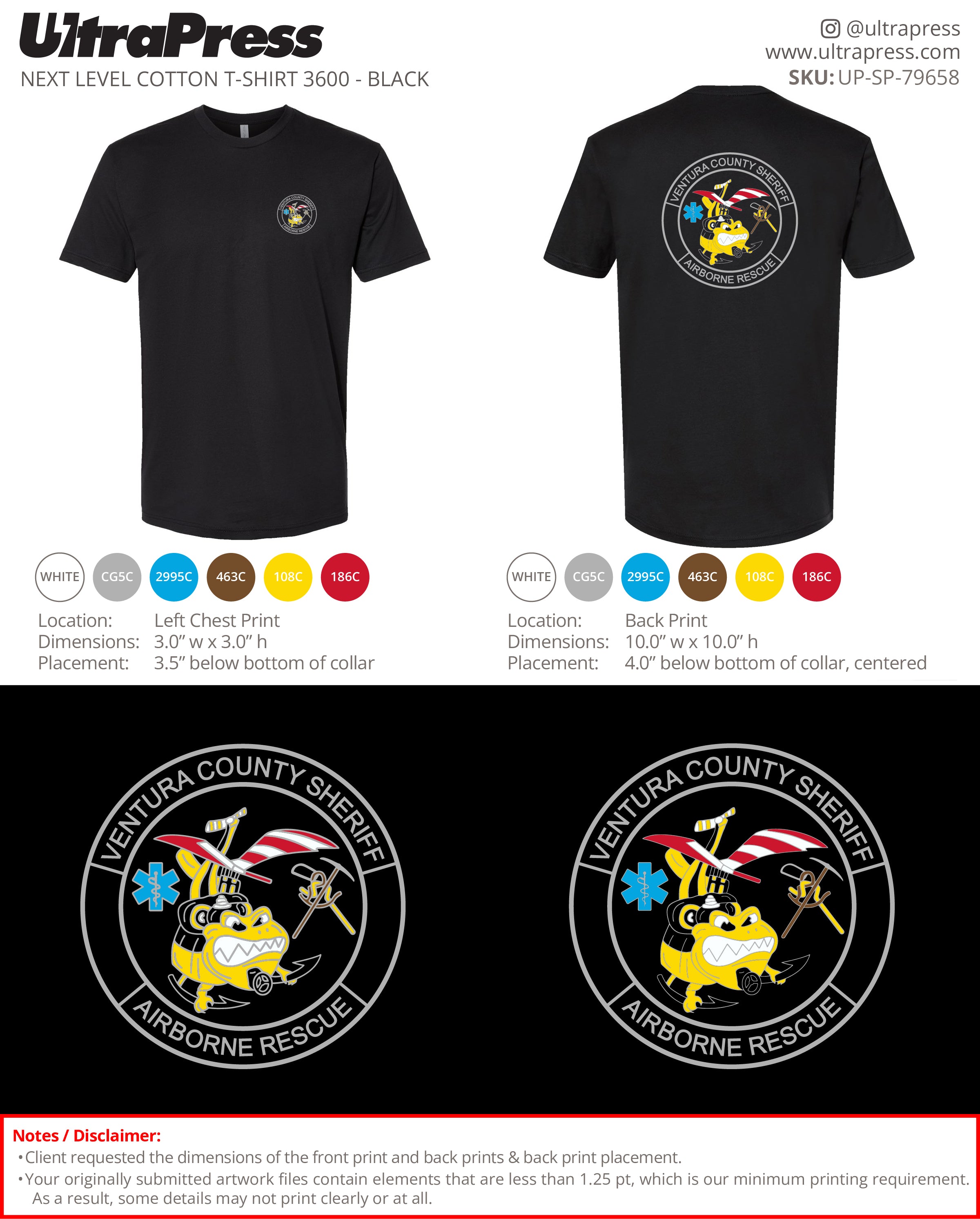 UP-SP-79658 Ventura County Sheriff - Nan Jiang 144 Min Qty (Bulk)