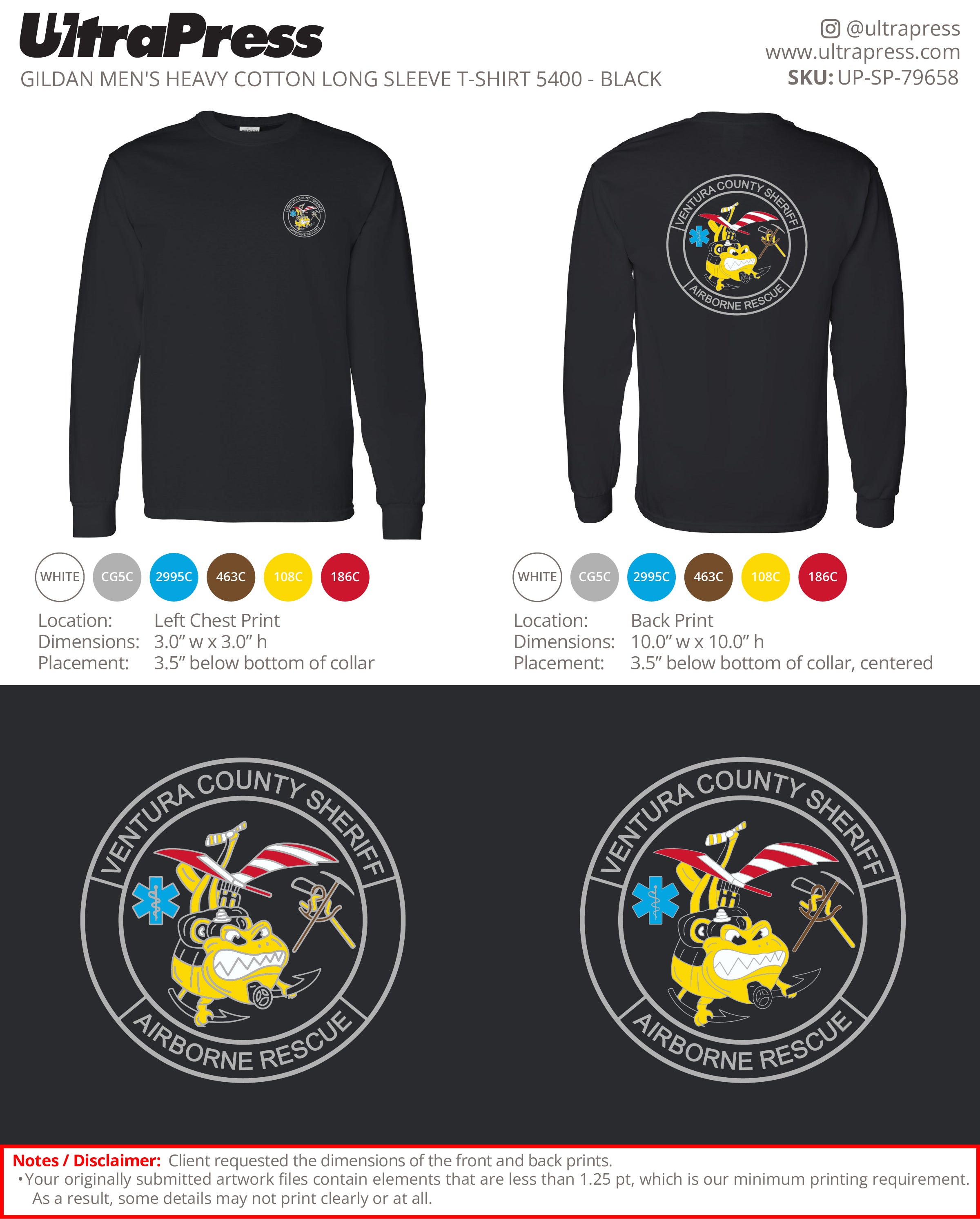 UP-SP-79658 Ventura County Sheriff - Nan Jiang 144 Min Qty (Bulk)