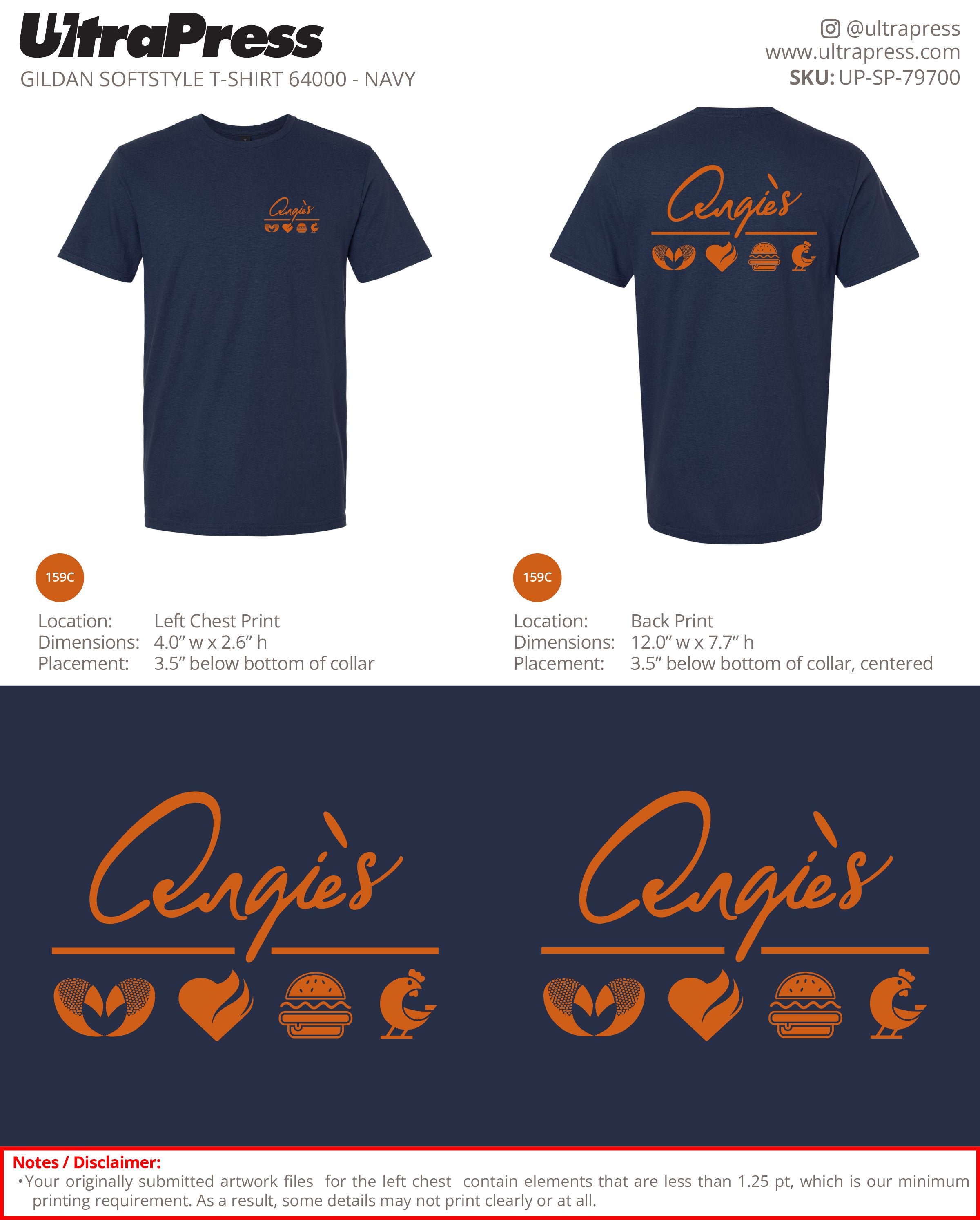 UP-SP-79700 Angie's Food Concepts - Ray Plato 100 Min Qty (Bulk)