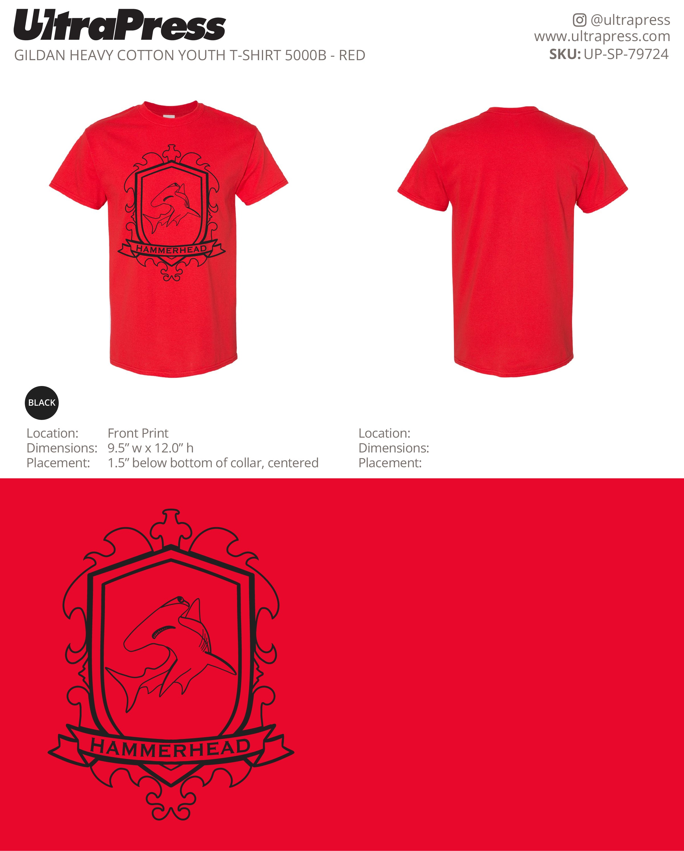 UP-SP-79724 Hammerhead Red - Cathy Ciolino 100 Min Qty (Bulk)