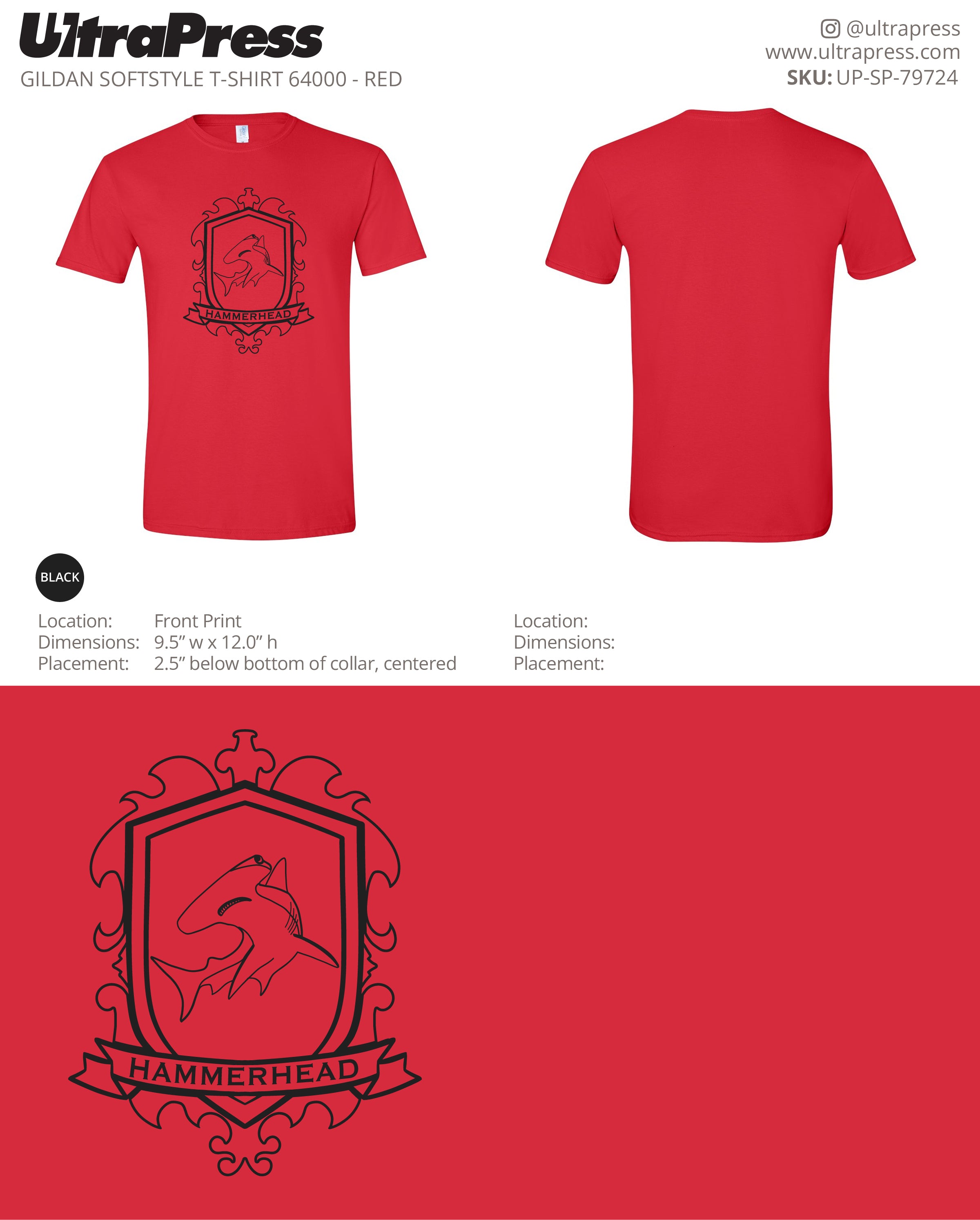 UP-SP-79724 Hammerhead Red - Cathy Ciolino 100 Min Qty (Bulk)