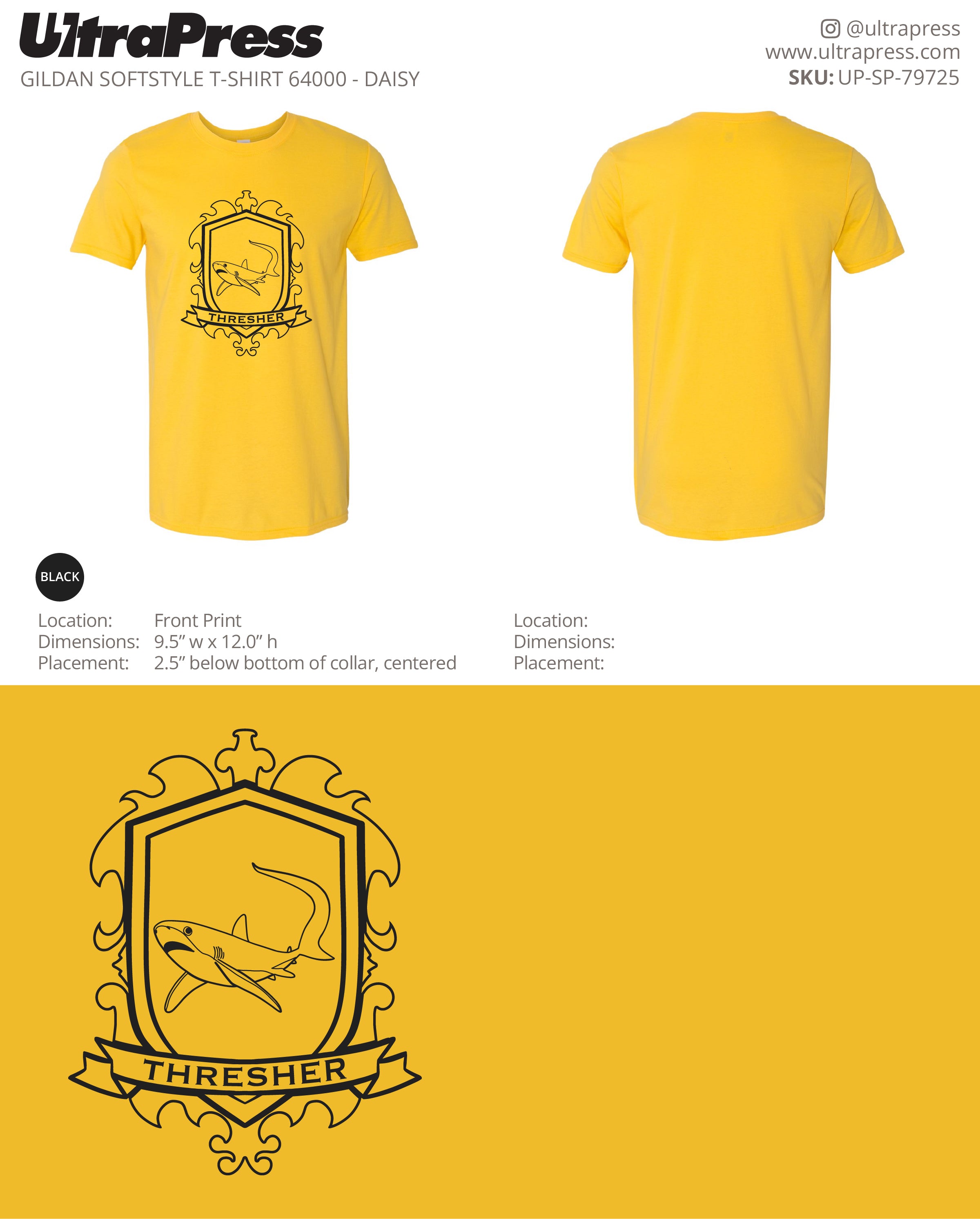 UP-SP-79725 Thresher Yellow - Cathy Ciolino 100 Min Qty (Bulk)