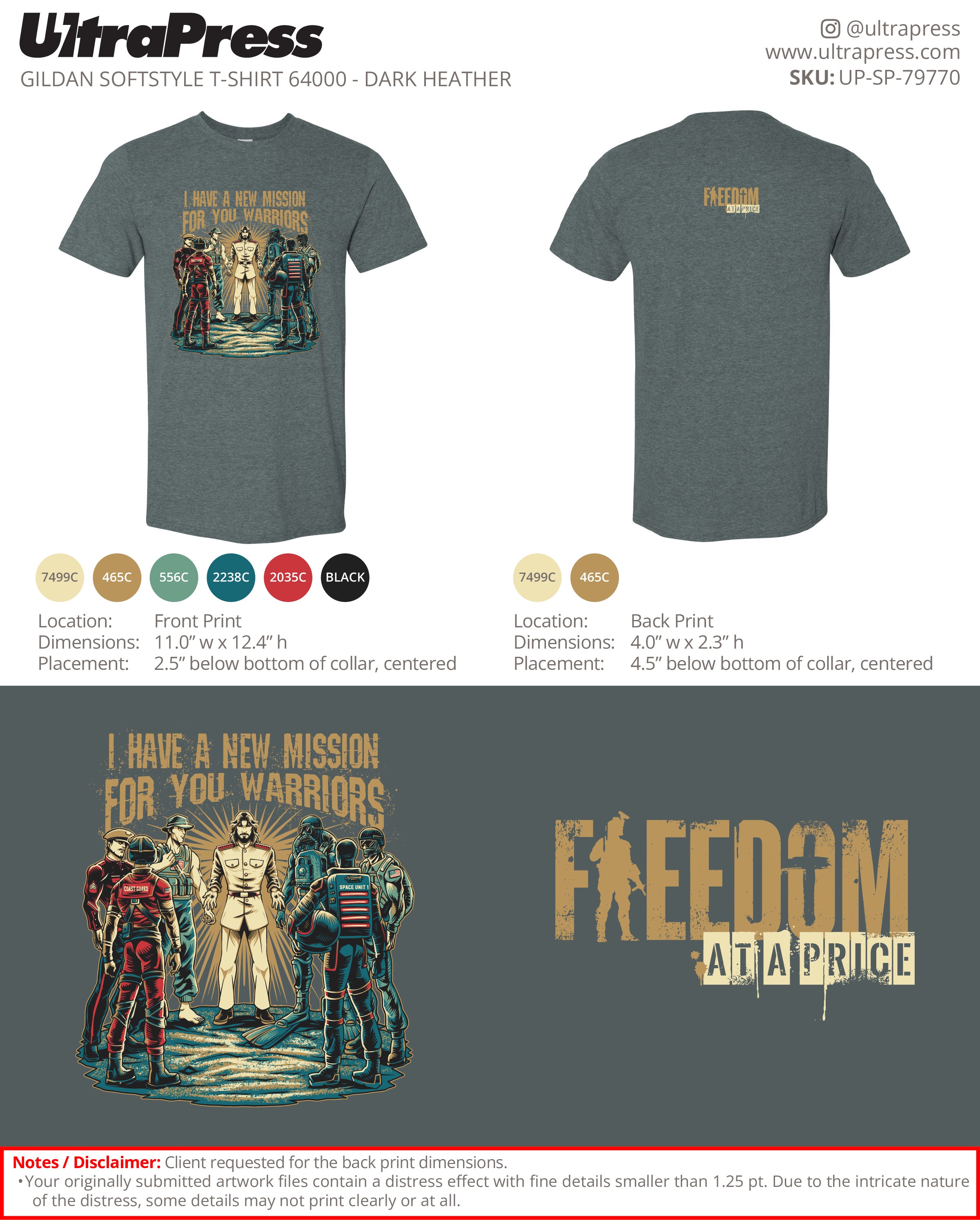 UP-SP-79770 Freedom Jesus and US Military - Benjamin Hutchins 288 Min Qty (Bulk)