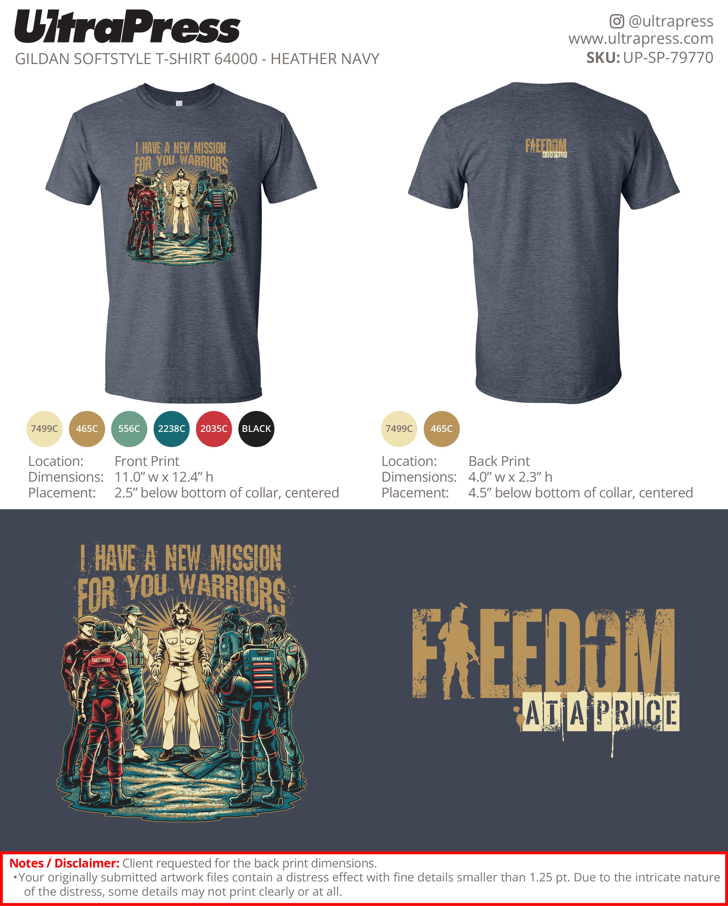 UP-SP-79770 Freedom Jesus and US Military - Benjamin Hutchins 288 Min Qty (Bulk)