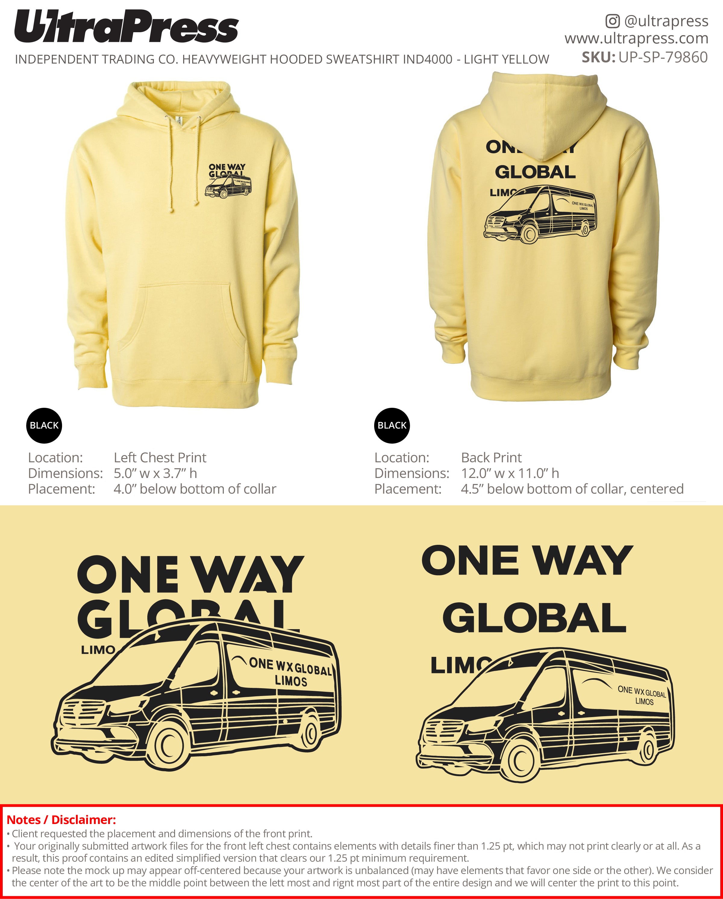 UP-SP-79860 One Way Global Black Ink - Carlvin 24 Min Qty (Bulk)