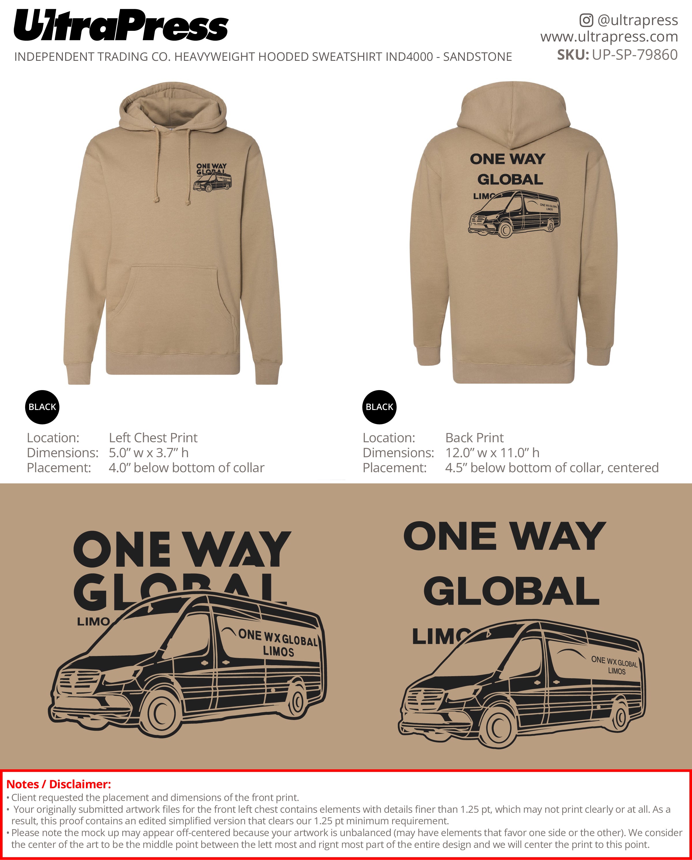 UP-SP-79860 One Way Global Black Ink - Carlvin 24 Min Qty (Bulk)