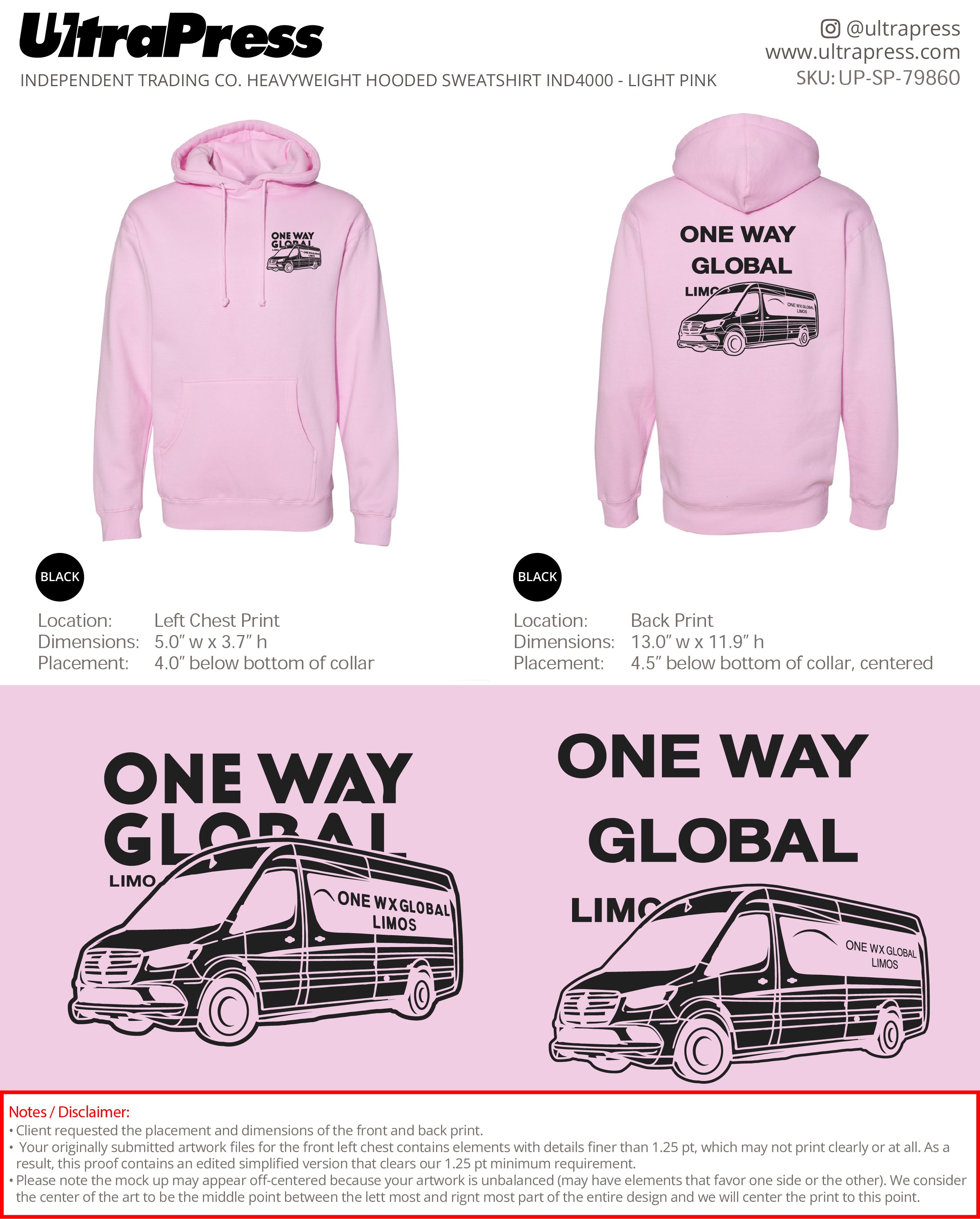 UP-SP-79860 One Way Global Black Ink - Carlvin 24 Min Qty (Bulk)