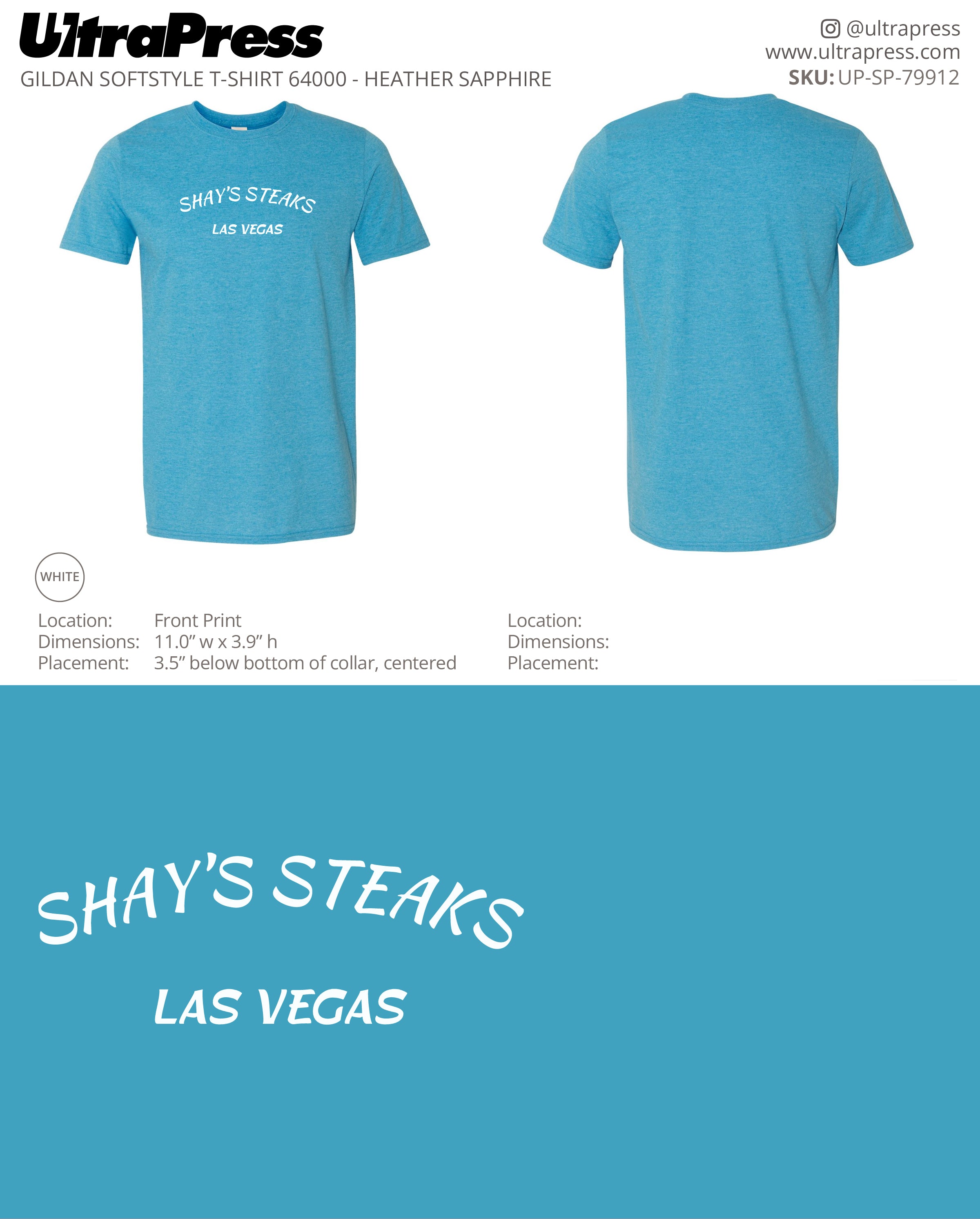 UP-SP-79912 Shay's Steaks Las Vegas - Scott Diclaudio 100 Min Qty (Bulk)