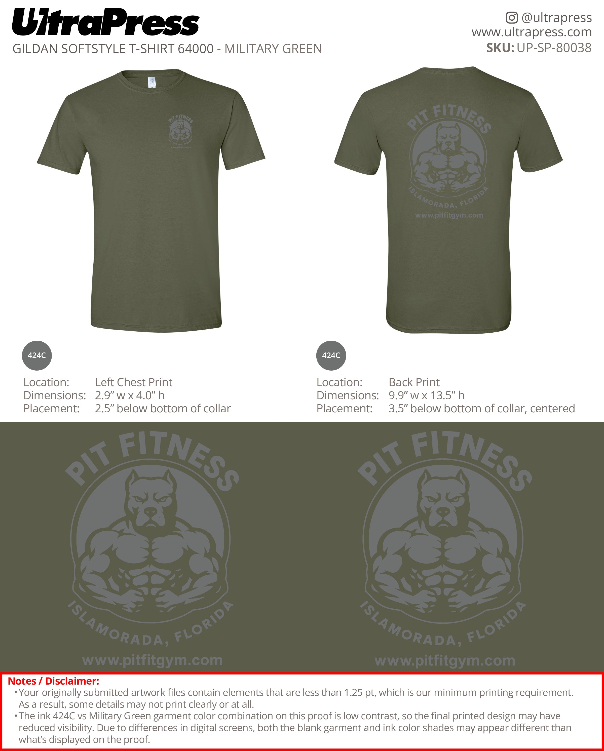 UP-SP-80038 Pit Fitness- Richard Conroy 100 Min Qty (Bulk)