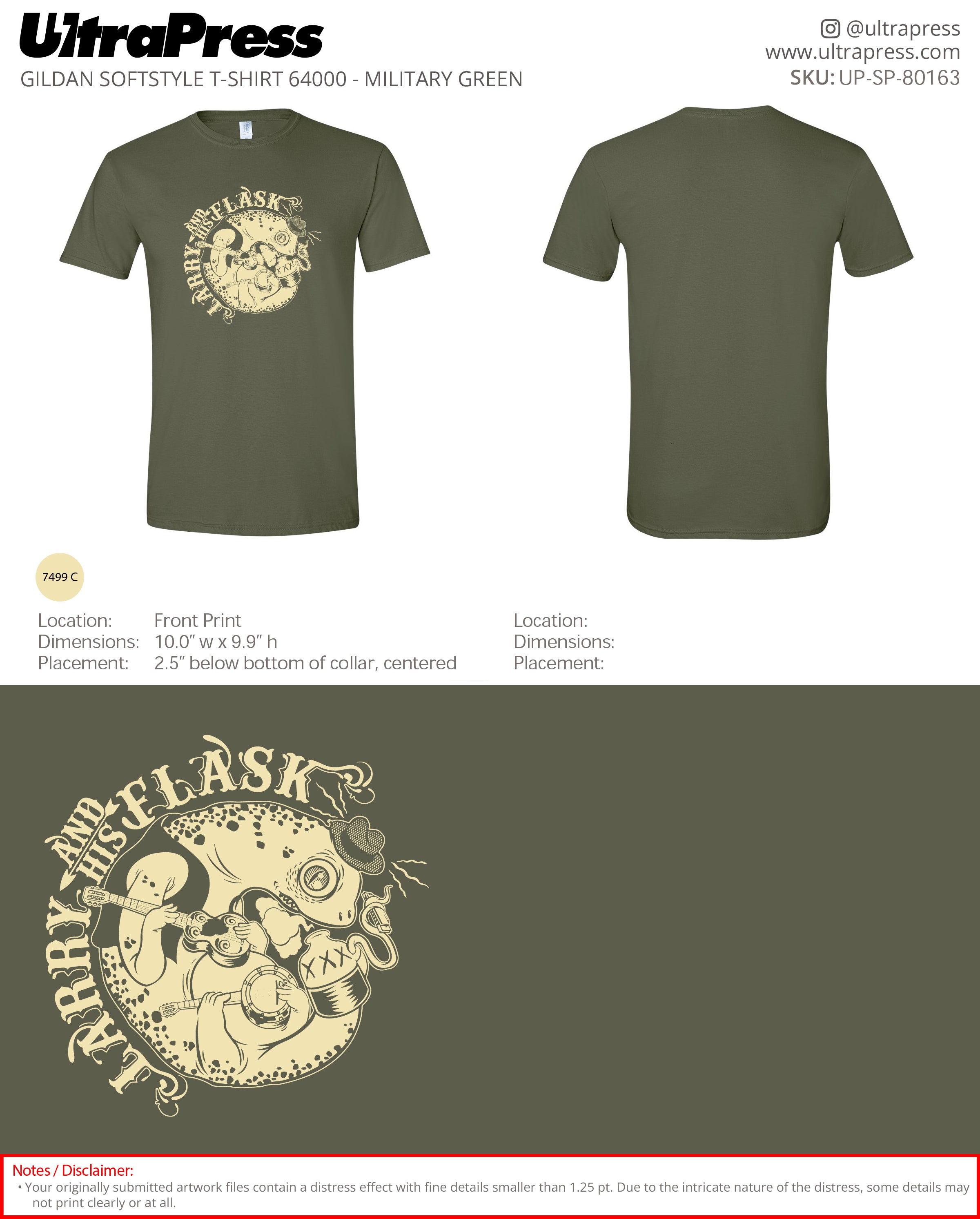 UP-SP-80163 Larry and his Flask (Military Green Shirts) - Jamin Marshall 100 Min Qty (Bulk)
