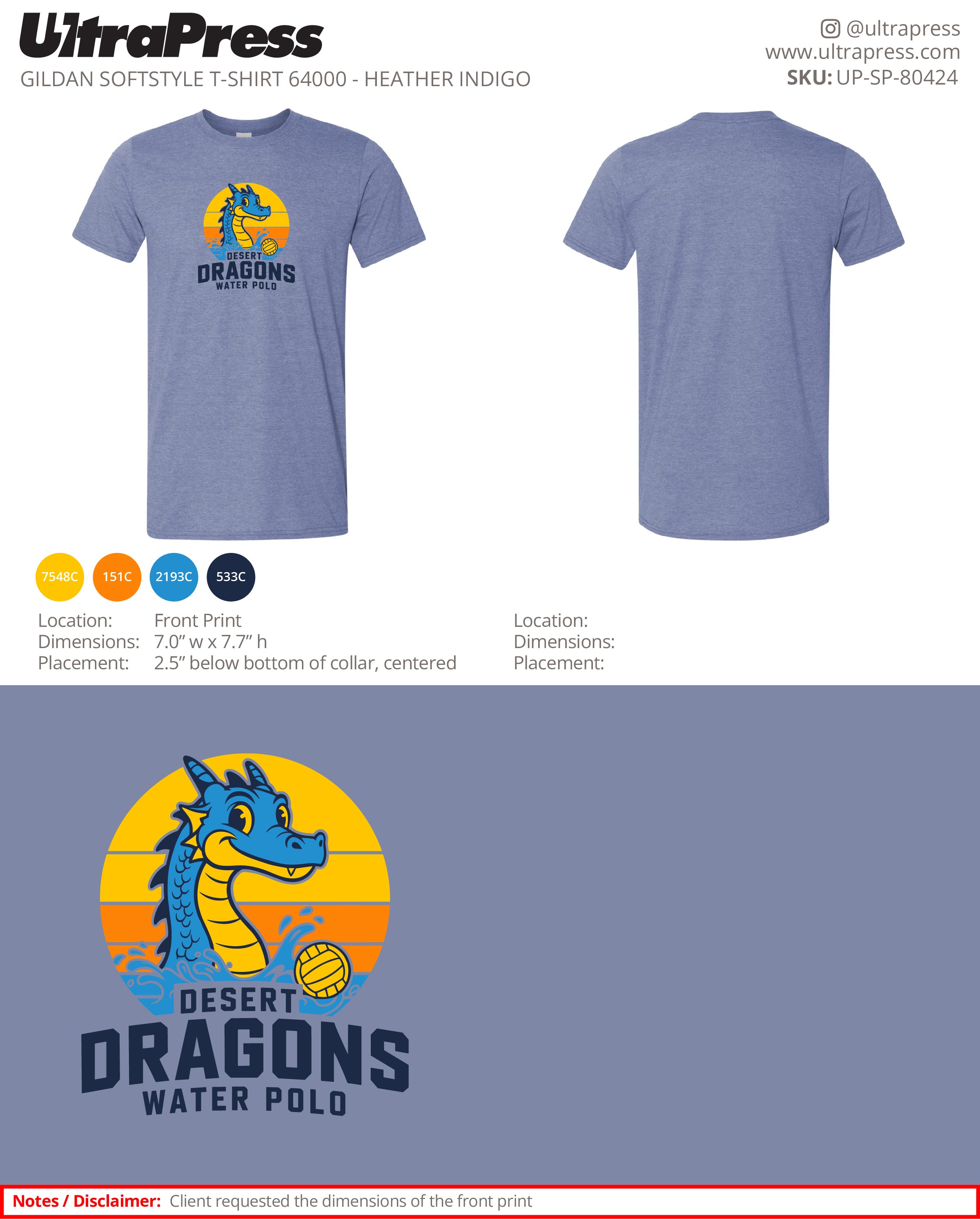 UP-SP-80424 Desert Dragons Water Polo - Todd Clapper 100 Pieces Package (Bulk)