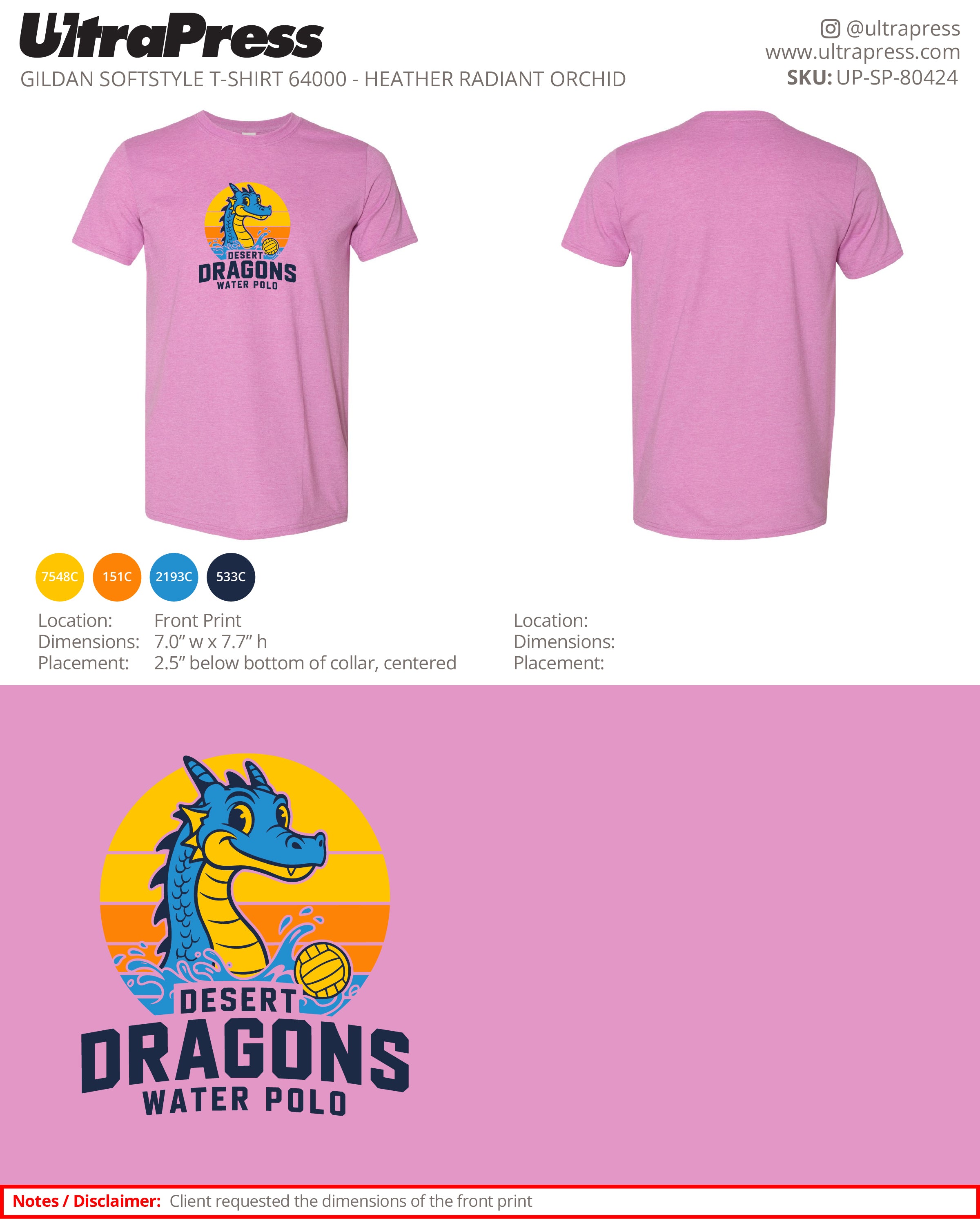 UP-SP-80424 Desert Dragons Water Polo - Todd Clapper 100 Pieces Package (Bulk)