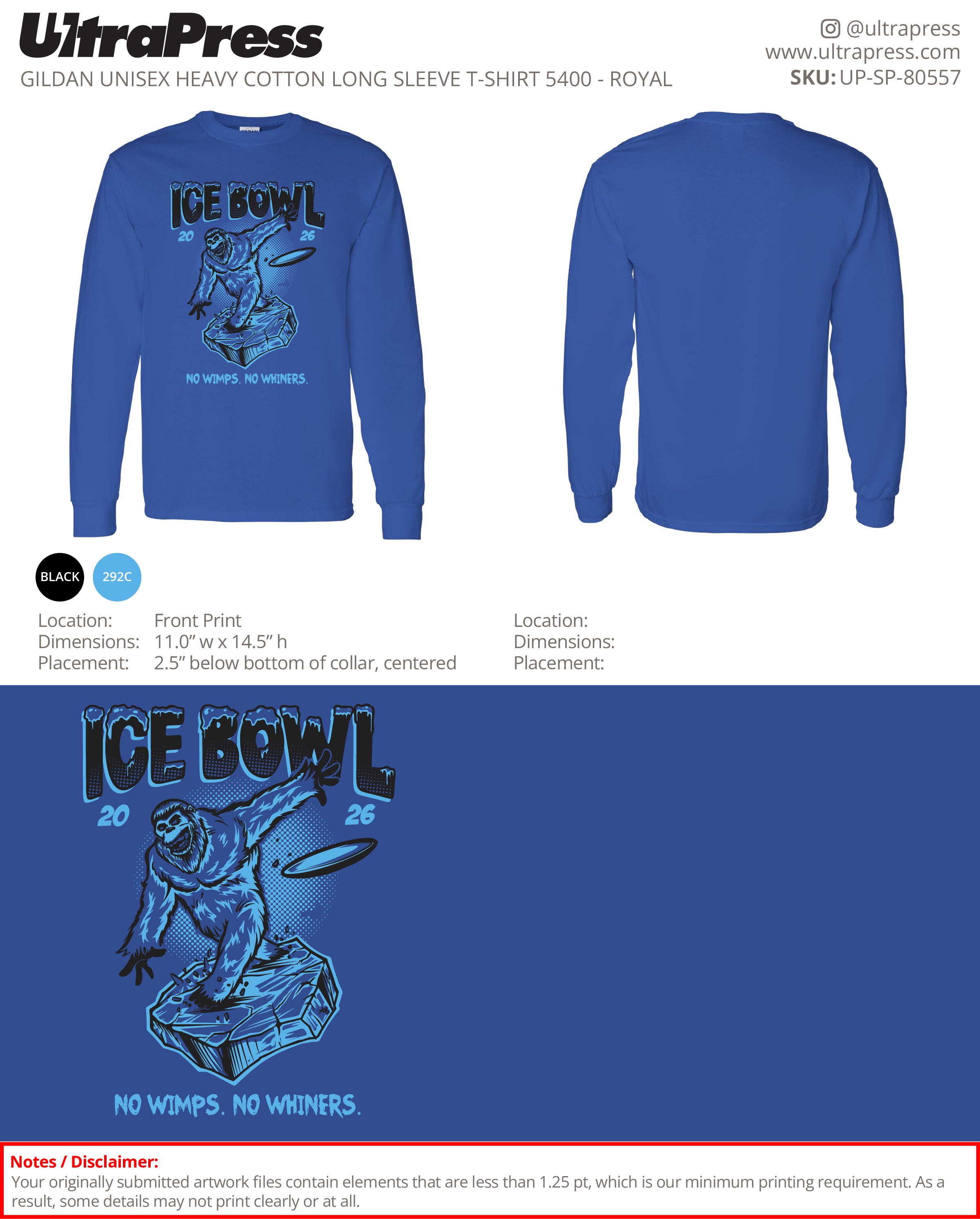 UP-SP-80557 Ice Bowl - Don Freeman 100 Min Qty (Bulk)