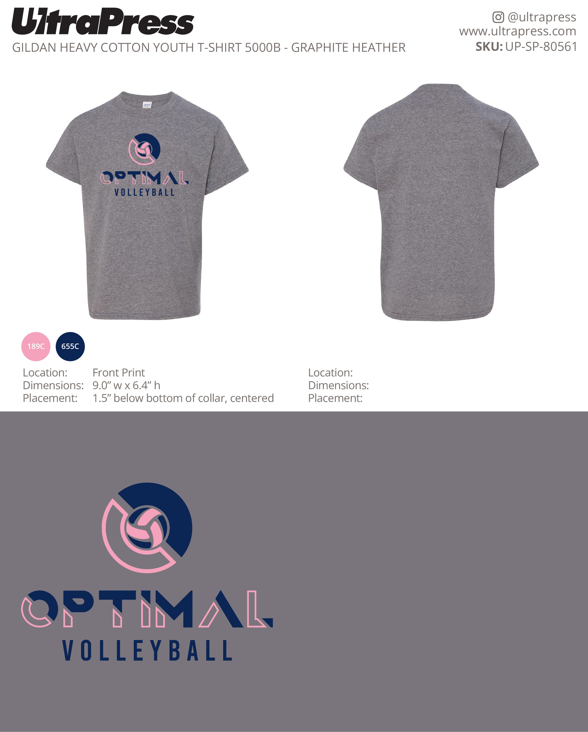 UP-SP-80561 Optimal Volleyball Youth - Gregory Welsh 24 Min Qty (Bulk)