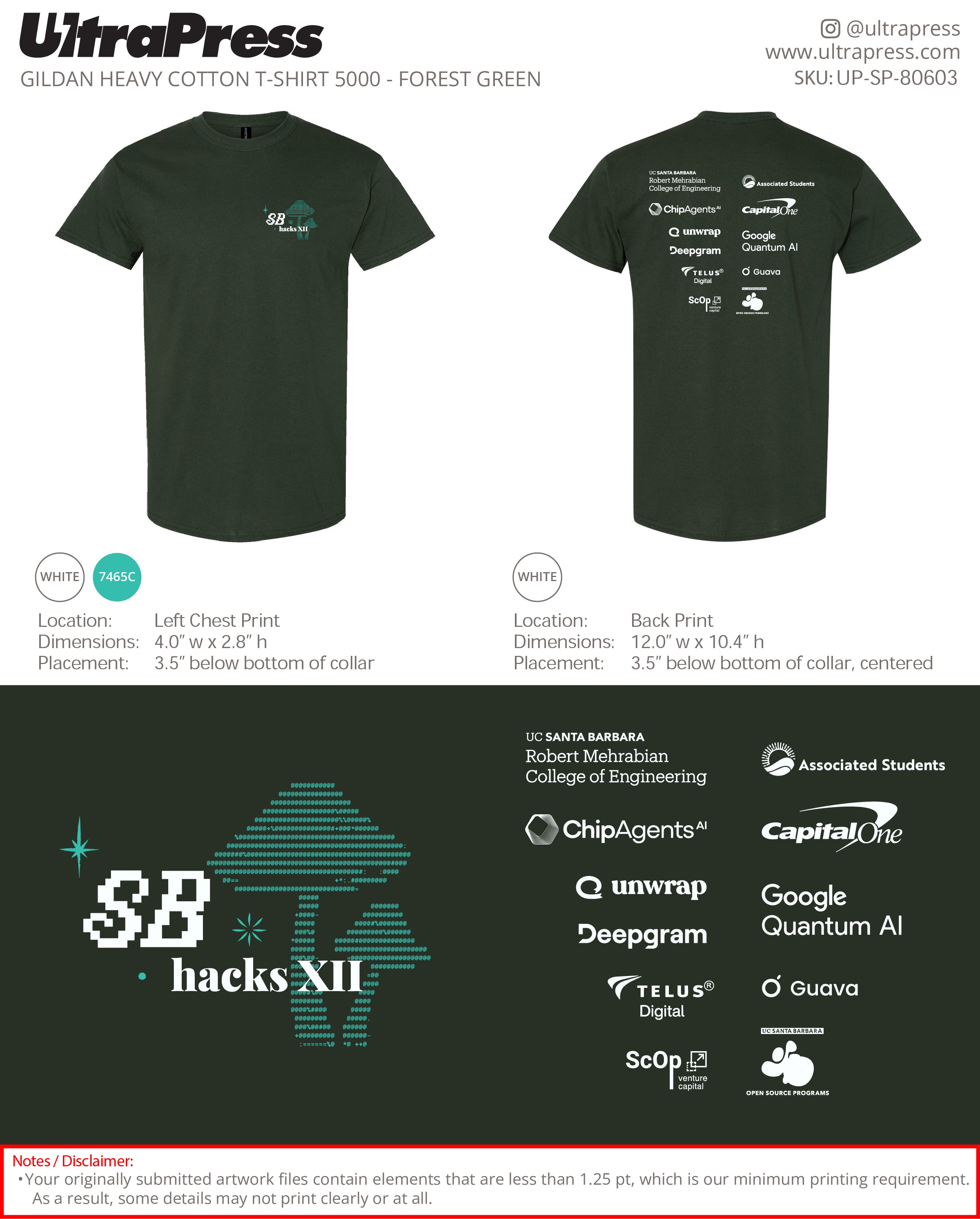 UP-SP-80603 SB Hacks XII Shirts - Pranav Gunhal 100 Min Qty (Bulk)