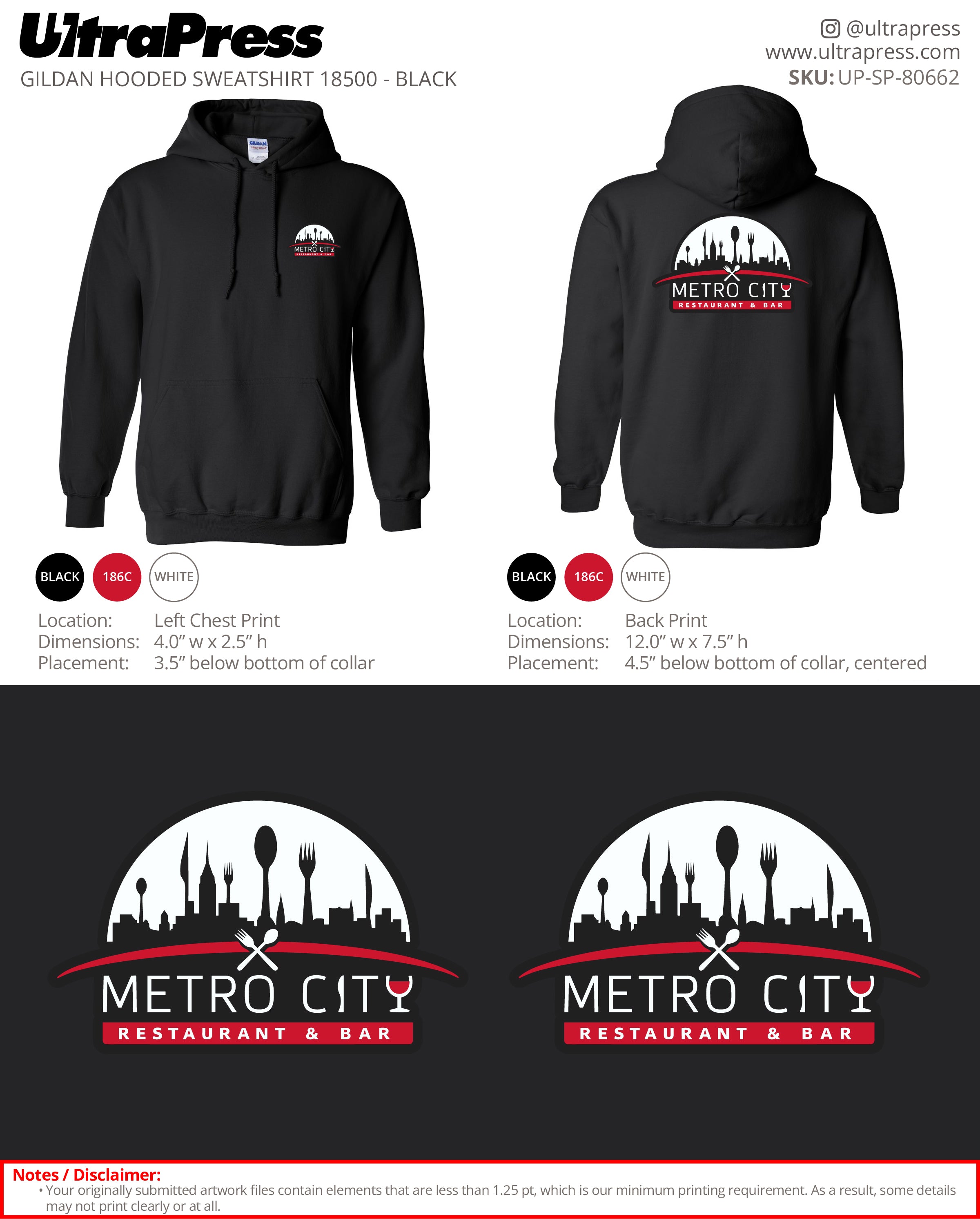 UP-SP-80662 Metro City Restaurant & Bar - Francisco Tsaboukos 50 Min Qty (Bulk)