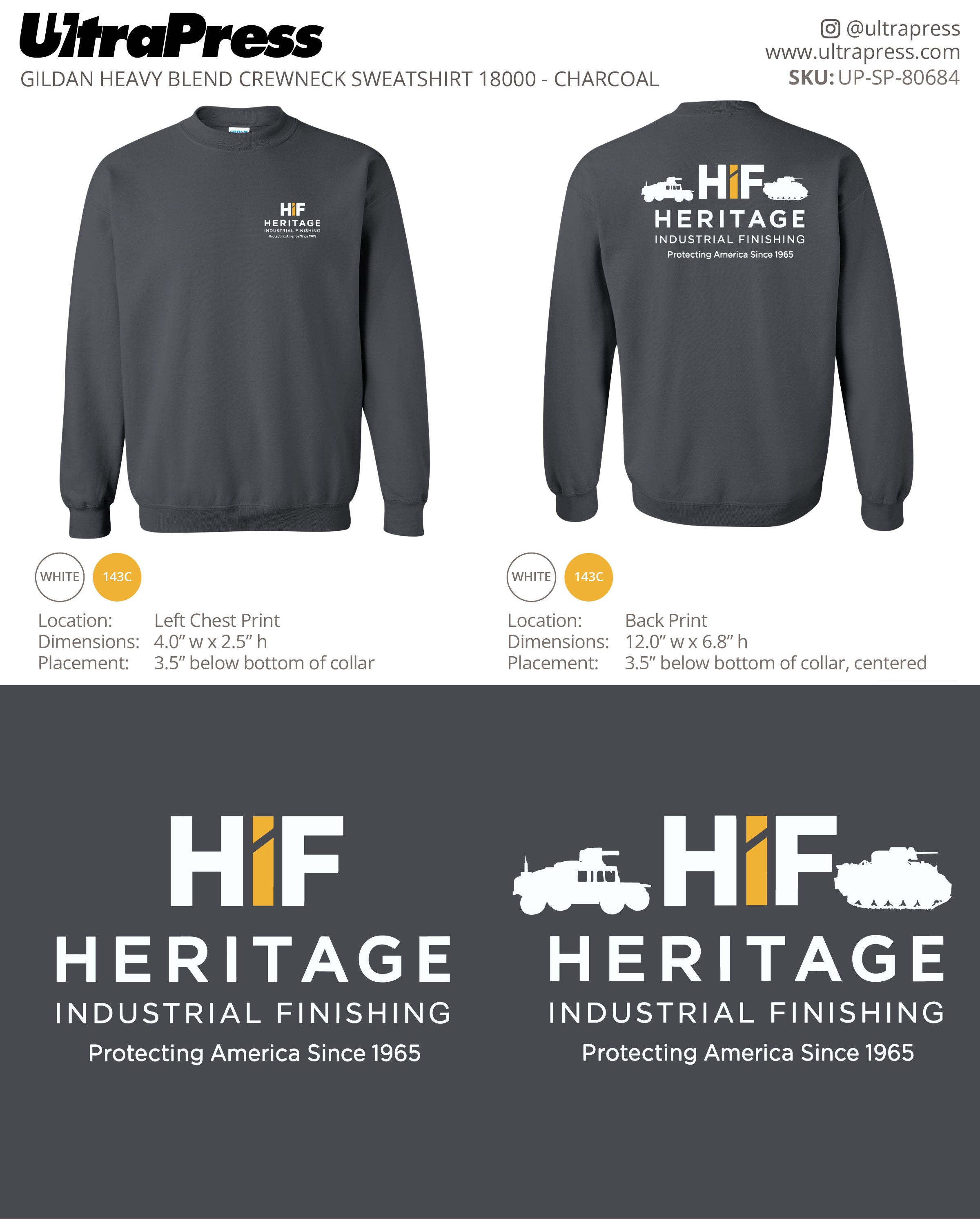 UP-SP-80684 Heritage Industrial Finishing (Crewneck) - Nick Pamboukis 50 Min Qty (Bulk)