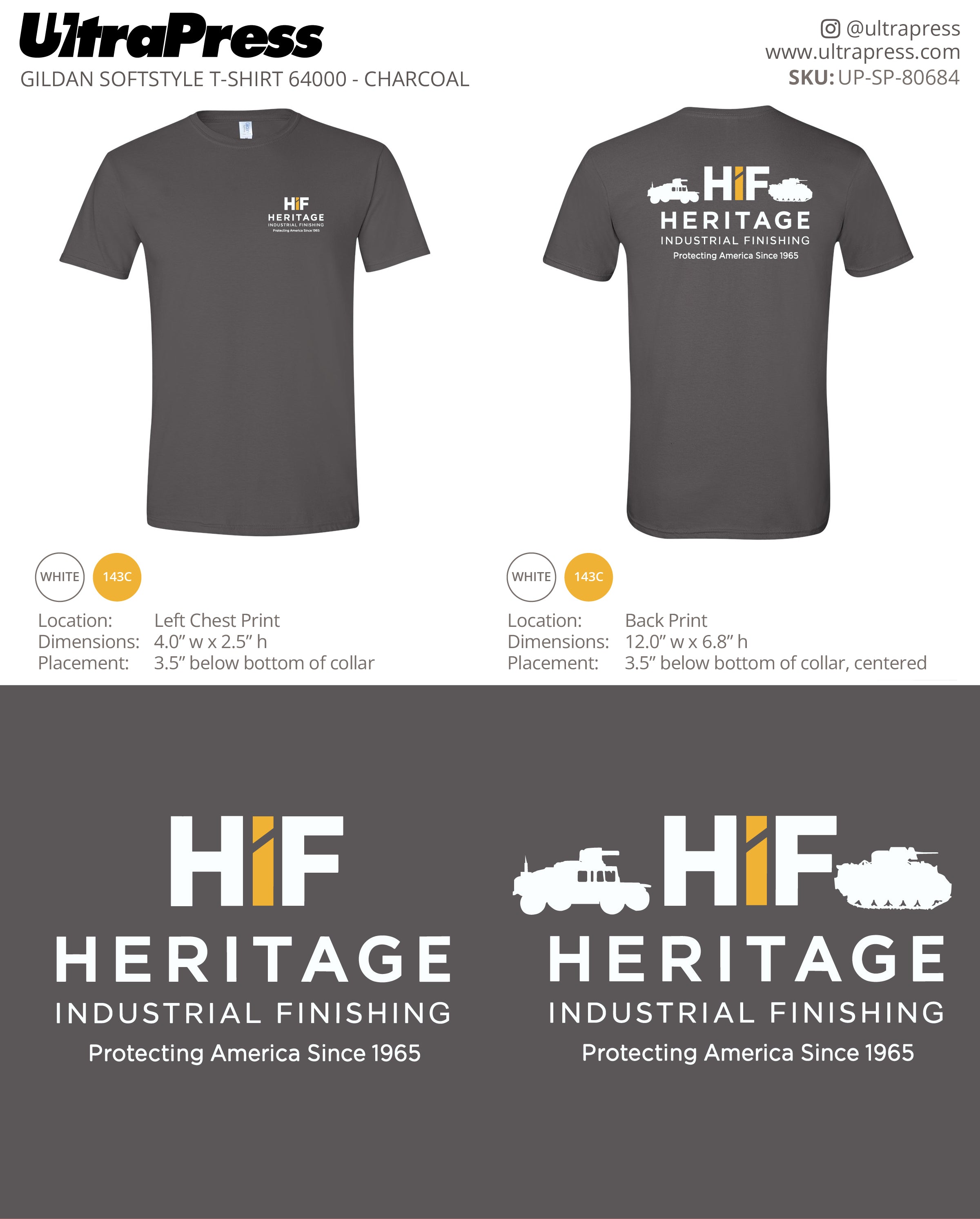 UP-SP-80684 Heritage Industrial Finishing (T-Shirts) - Nick Pamboukis 100 Min Qty (Bulk)