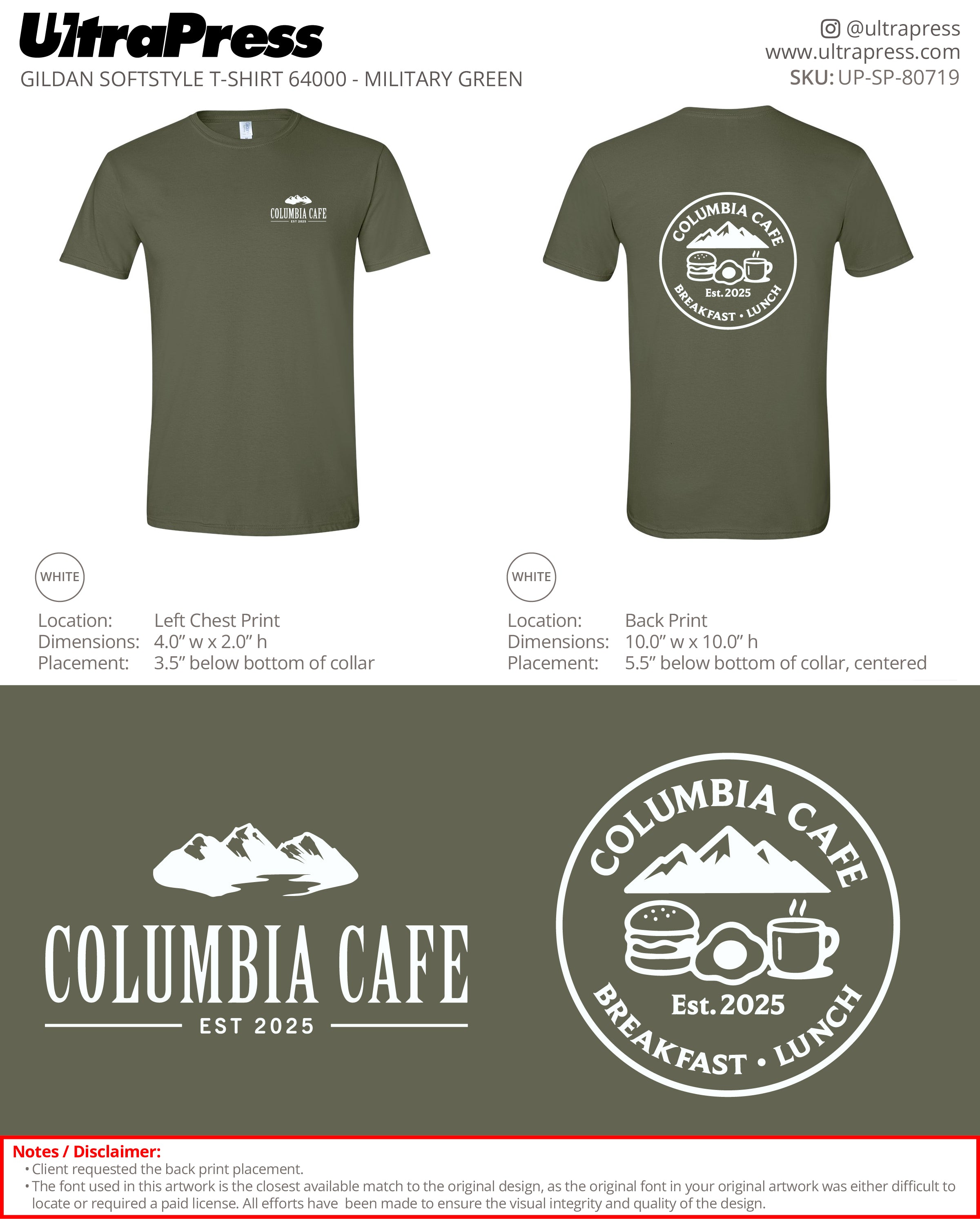 UP-SP-80719 Columbia Cafe - Johnny Truong - 100 Min Qty - Package Deal (Bulk)