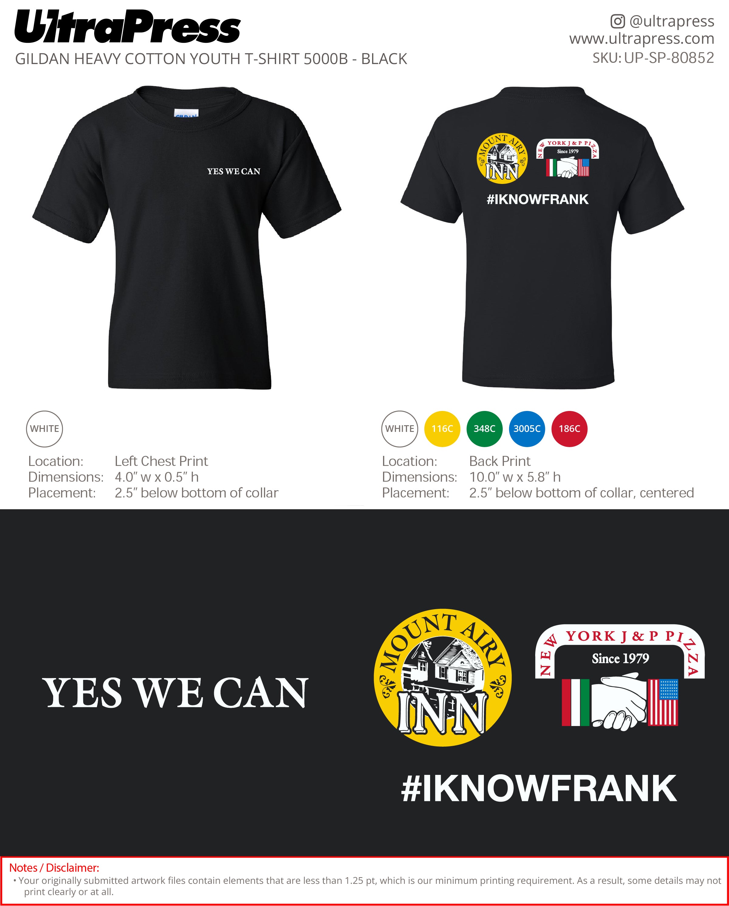 UP-SP-80852 #IKnowFrank Youth - Michael Hogan 100 Min Qty (Bulk)