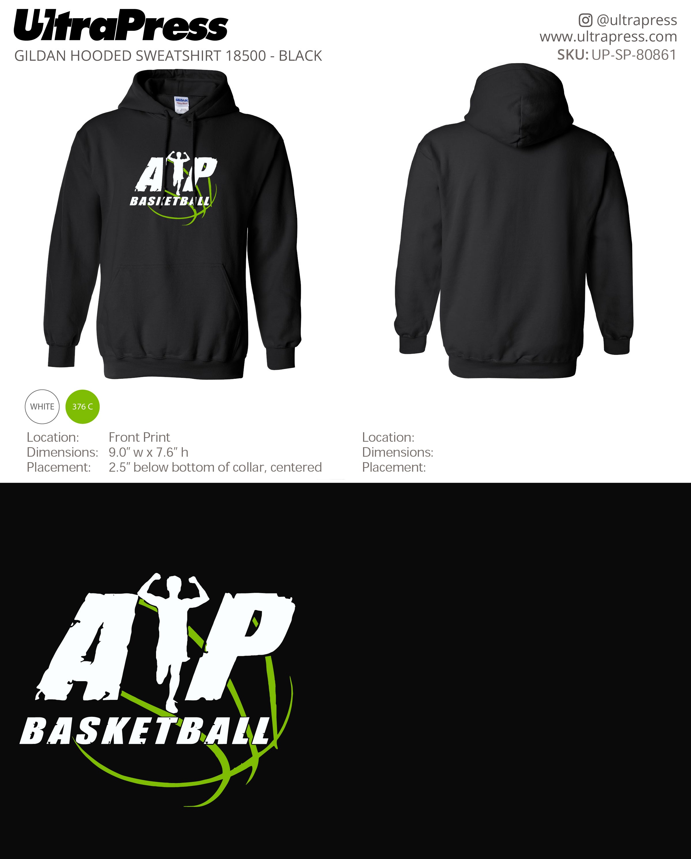 UP-SP-80861 AP Basketball Hoodies - Kimberly Maxwell 50 Min Qty (Bulk)