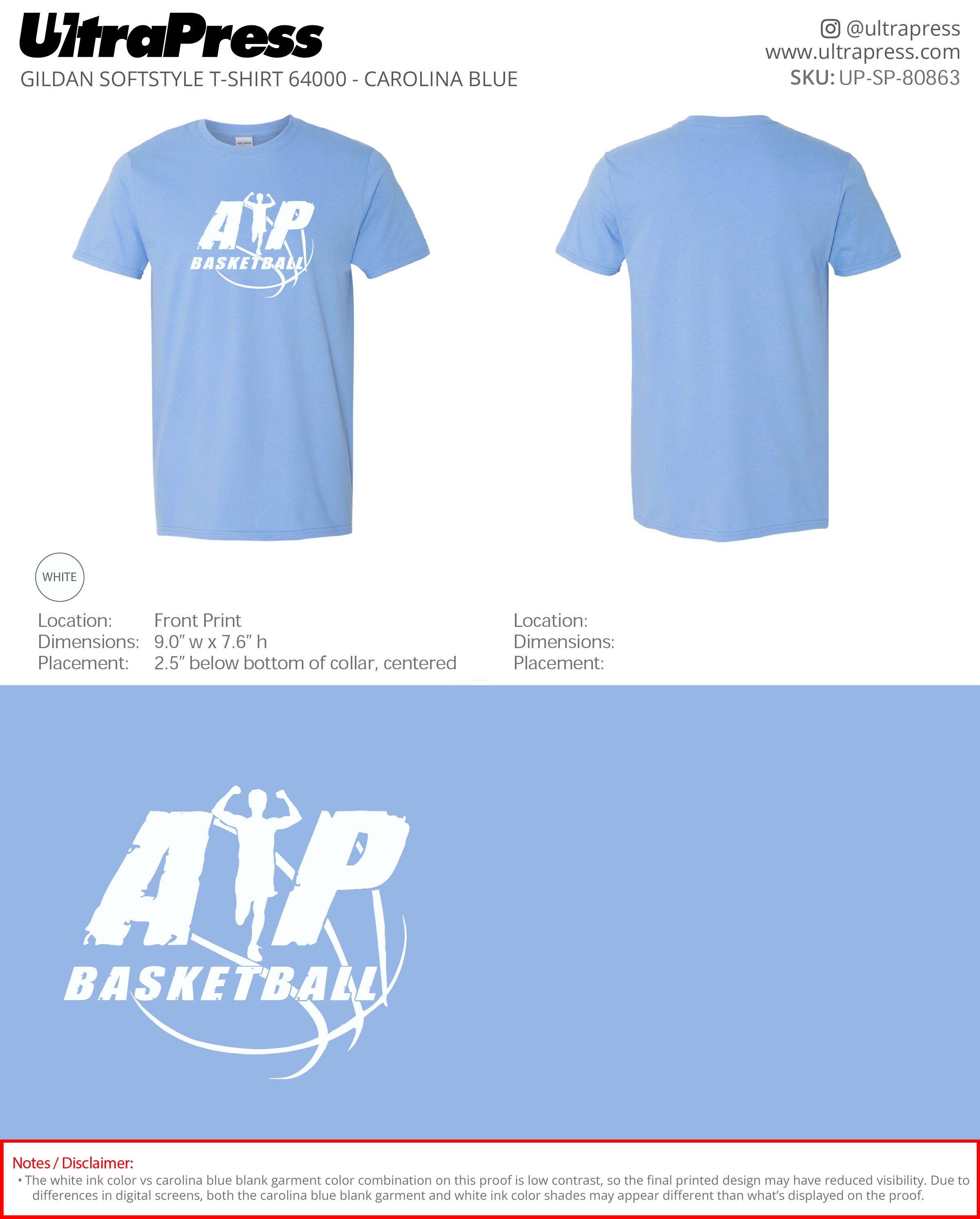 UP-SP-80863 AP Basketball Shirts - Kimberly Maxwell 100 Min Qty (Bulk)