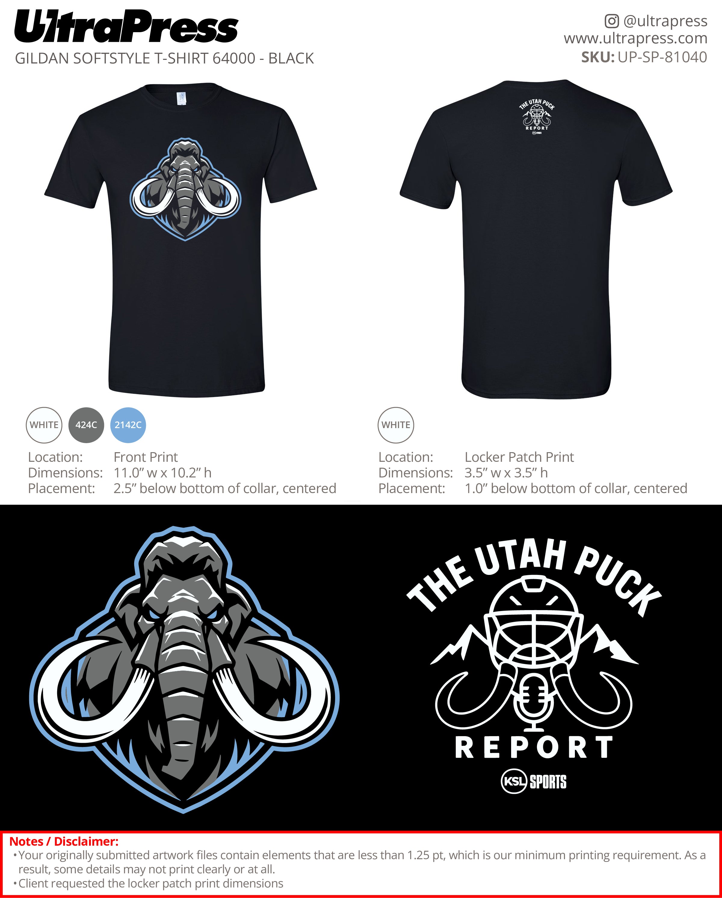UP-SP-81040 The Utah Puck Report - Jay Stevens 100 Min Qty (Bulk)