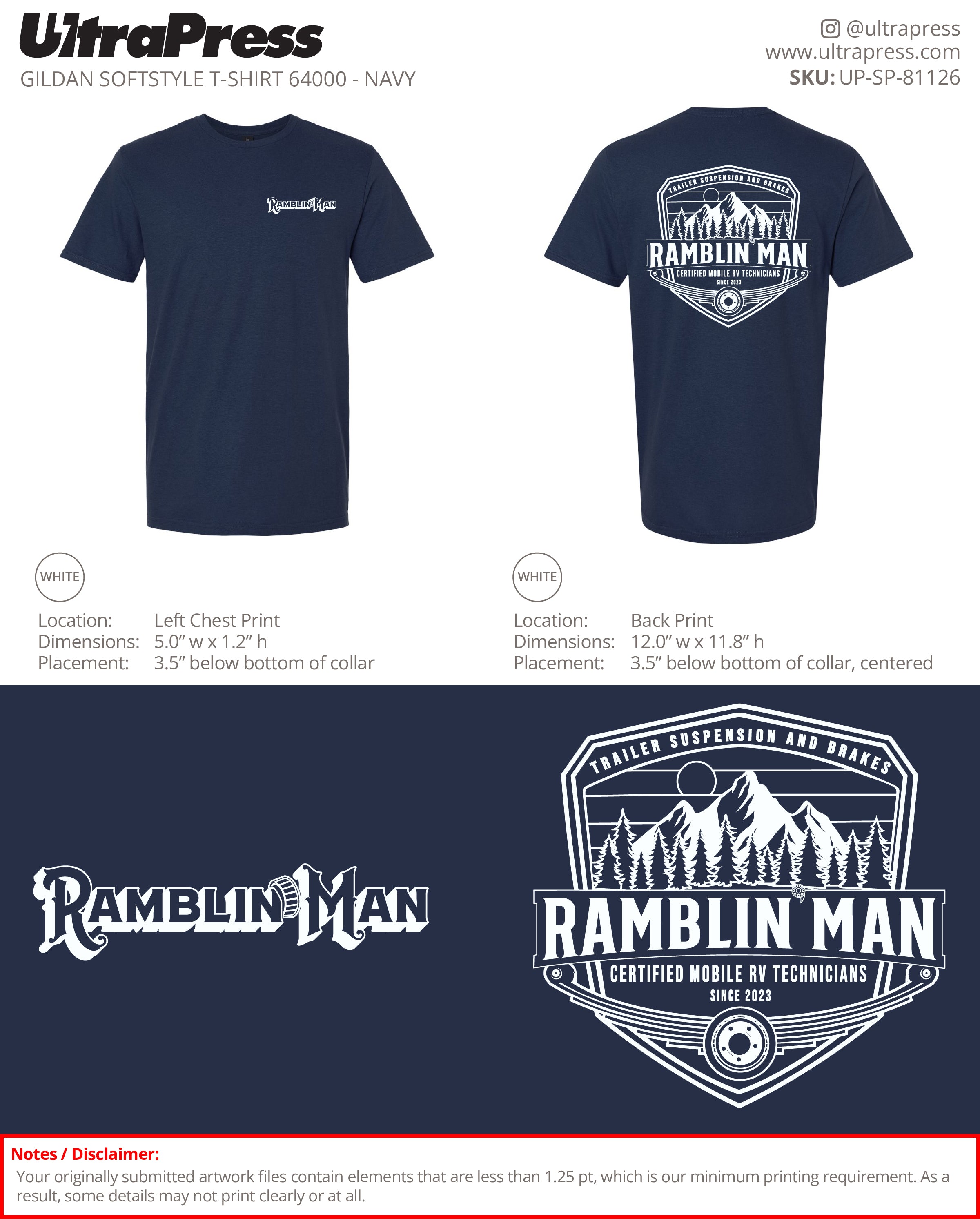 UP-SP-81126 Ramblin Man - Emma Chumley 100 Pieces Package Deal (Bulk)