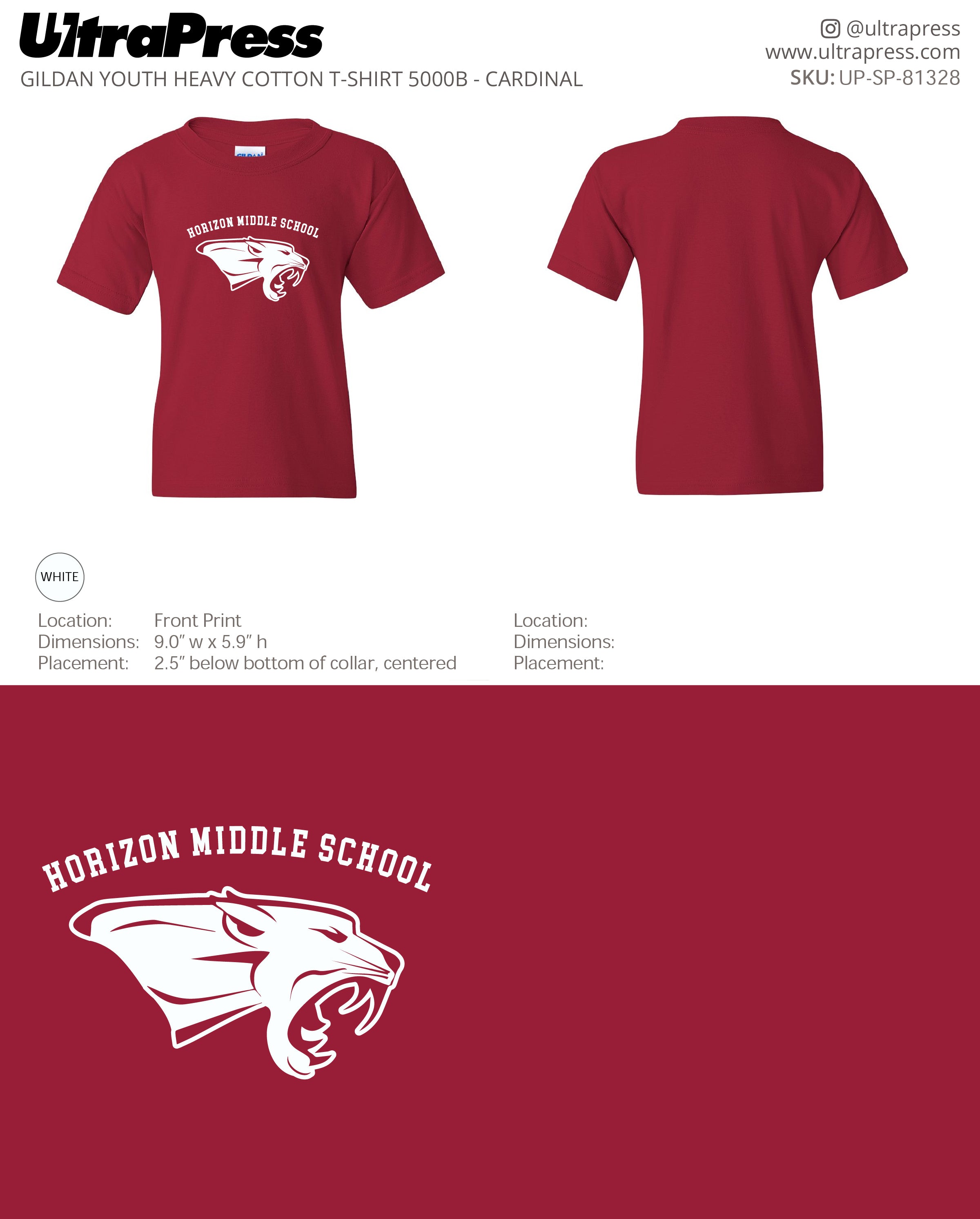 UP-SP-81328 Horizon Middle School - Elizabeth Dalzell 100 Min Qty (Bulk)