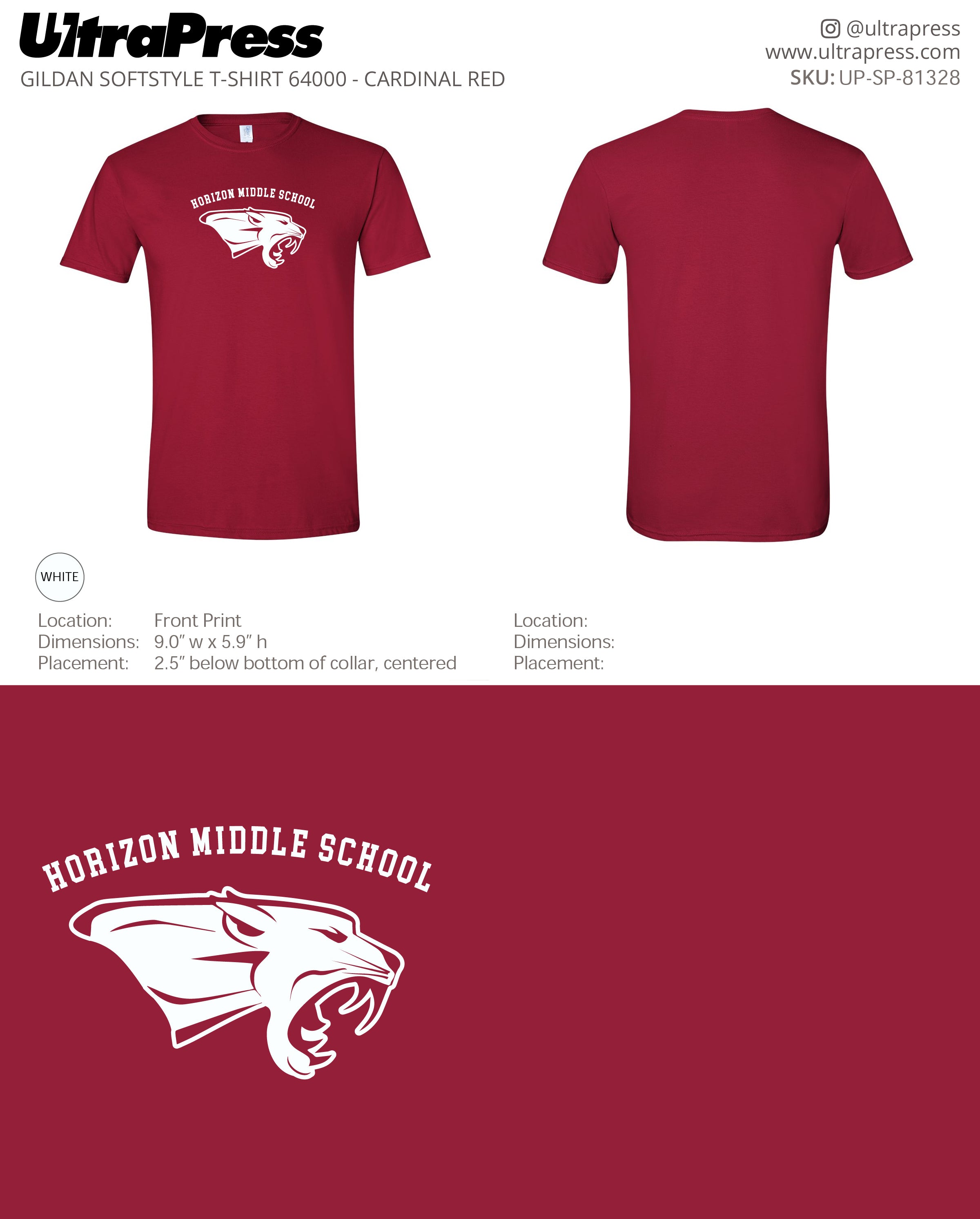 UP-SP-81328 Horizon Middle School - Elizabeth Dalzell 100 Min Qty (Bulk)