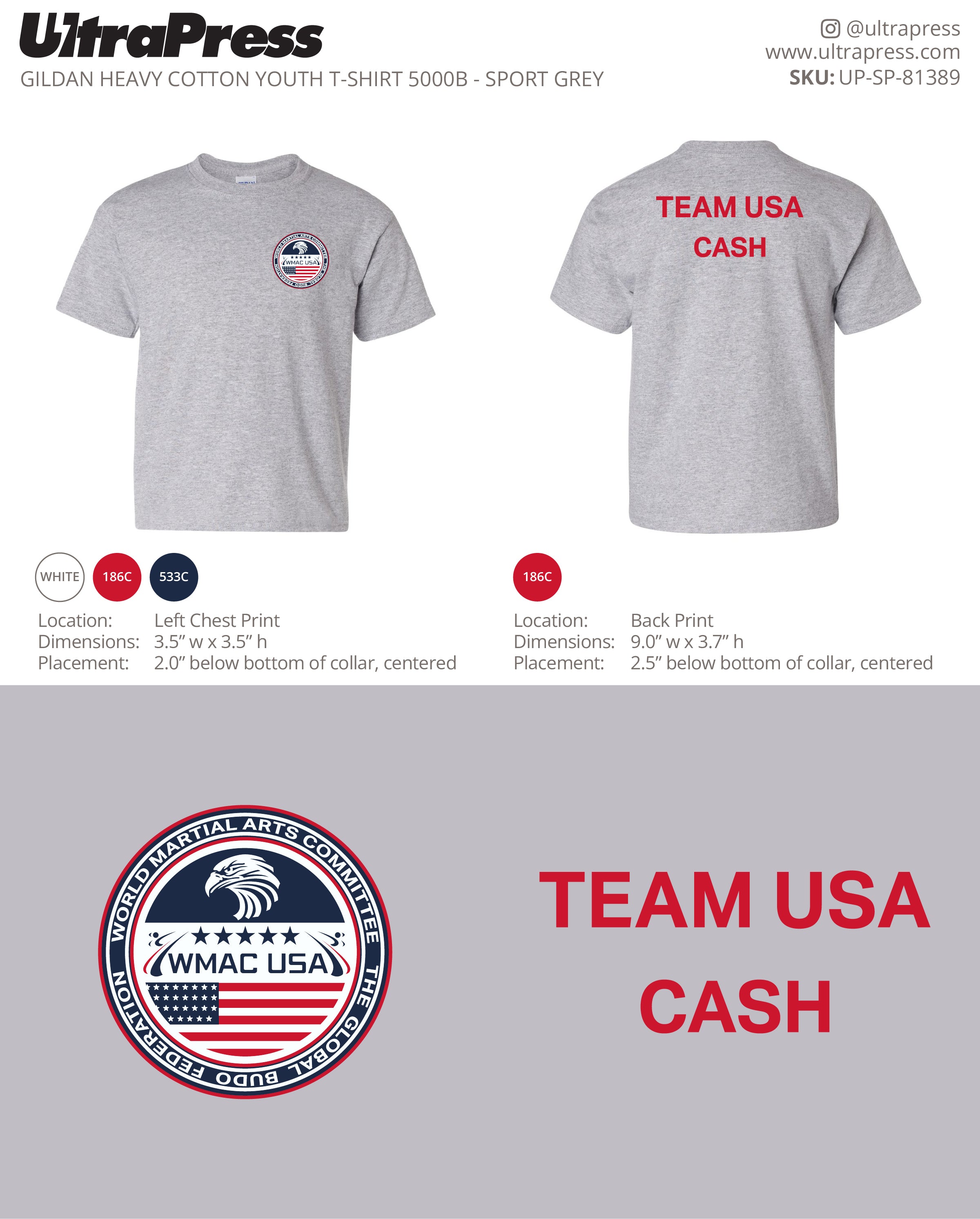 UP-SP-81389 WMAC TEAM USA Youth - Don Long 50 Min Qty (Bulk)
