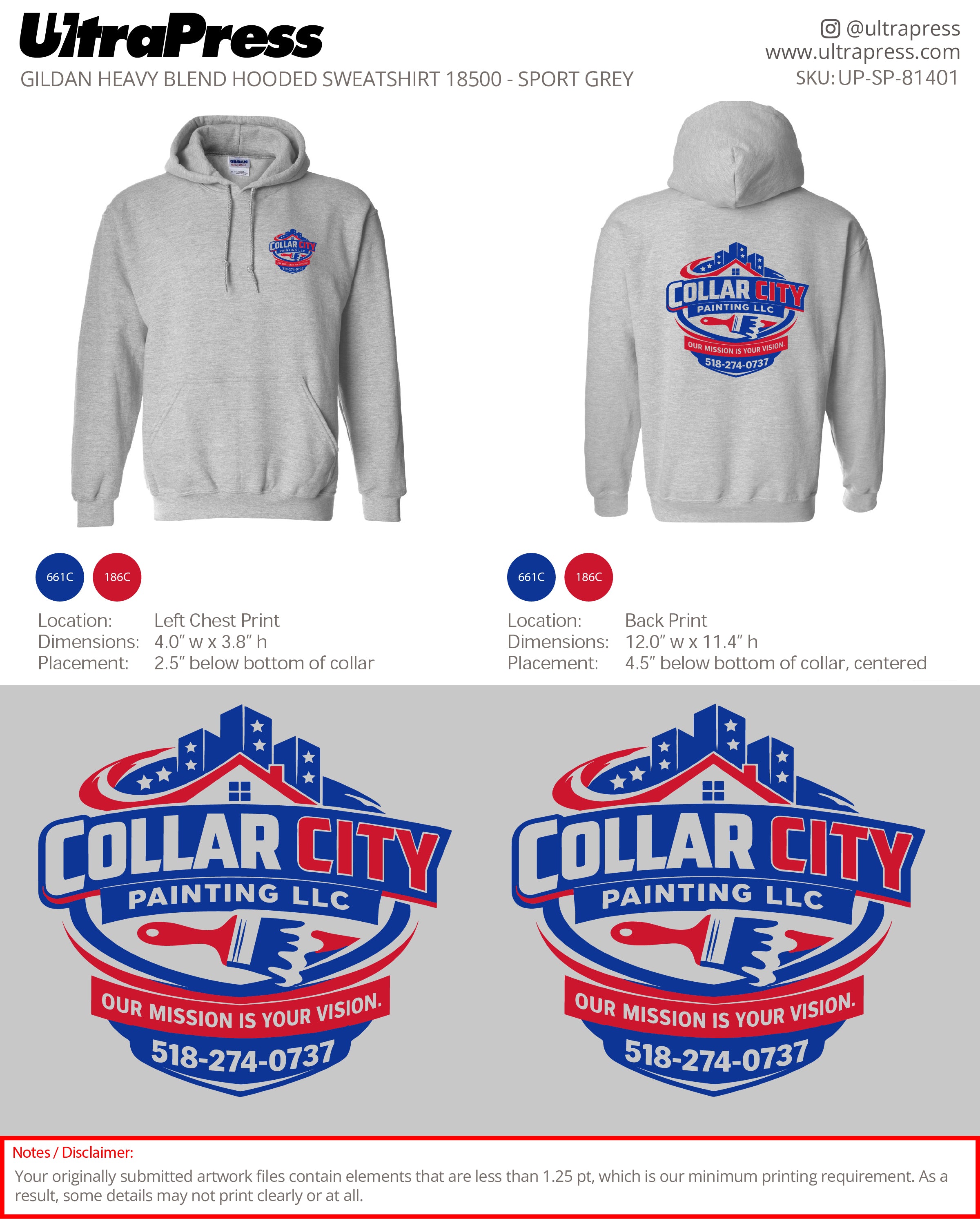 UP-SP-81401 Collar City Hoodies - Edward McAvoy 50 Pieces Package Deal (Bulk)