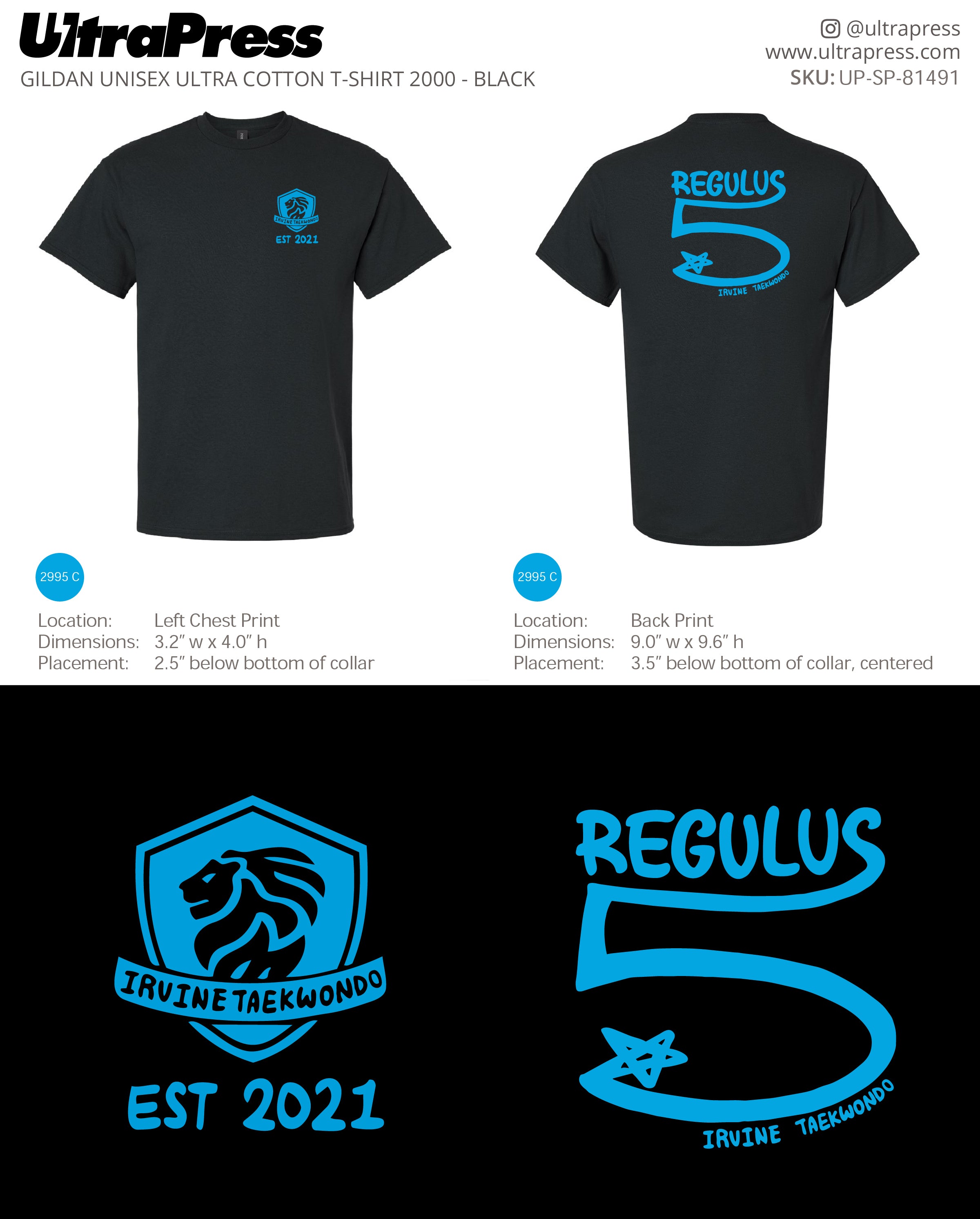 UP-SP-81491 Irvine Taekwondo - Regulus Taekwondo 100 Pieces Package Deal (Bulk)