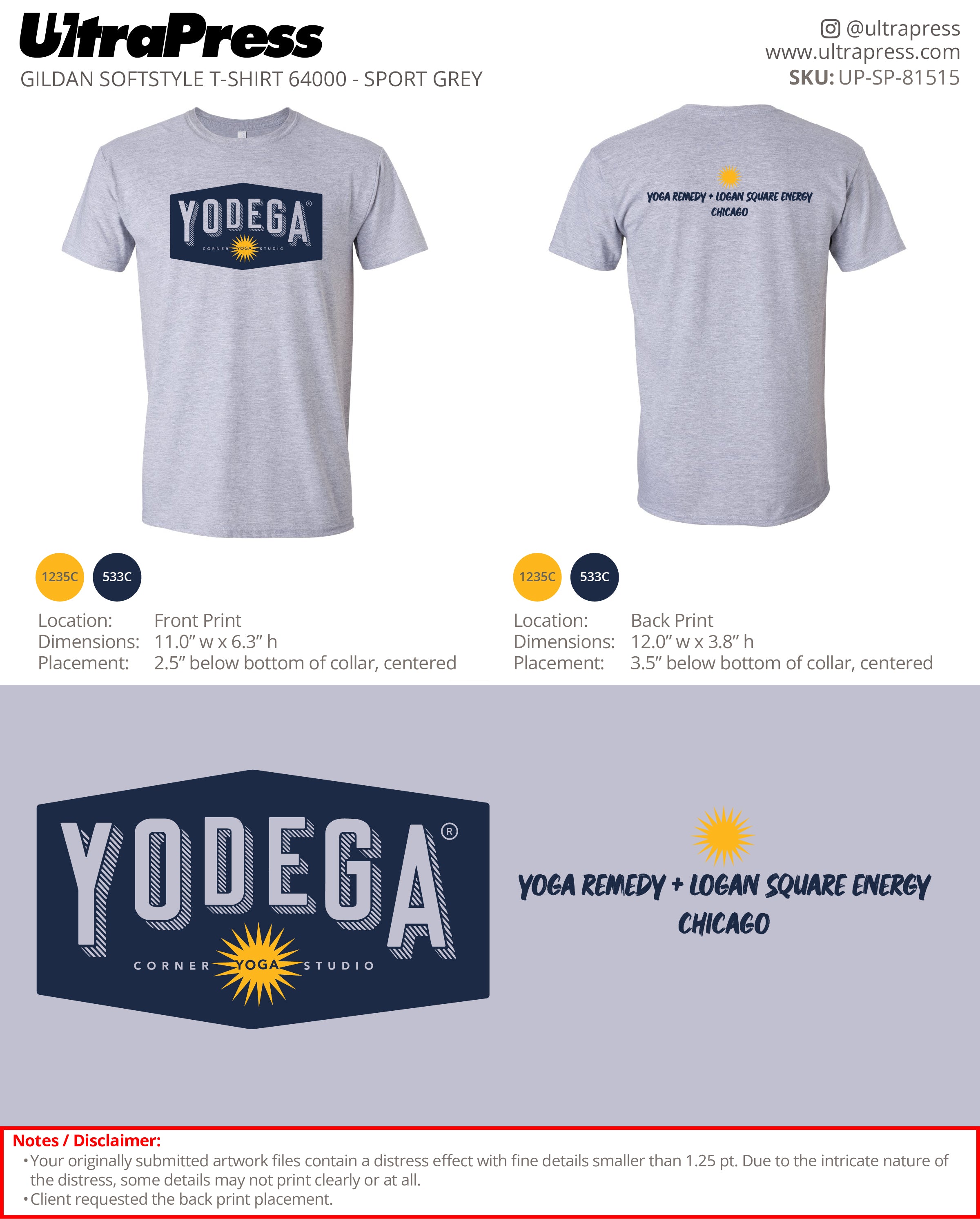 UP-SP-81515 Yodega (T-Shirts) - Kara Harrison 100 Min Qty (Bulk)