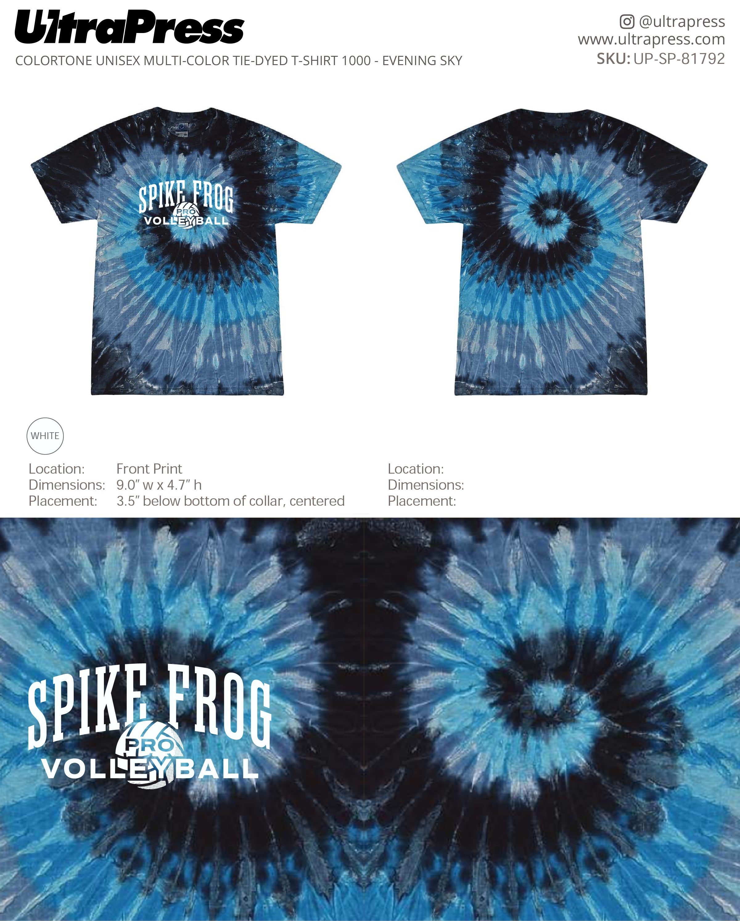 UP-SP-81792 Spike Frog Boss Pro Tie Dye - Melissa Hinnant 100 Min Qty (Bulk)