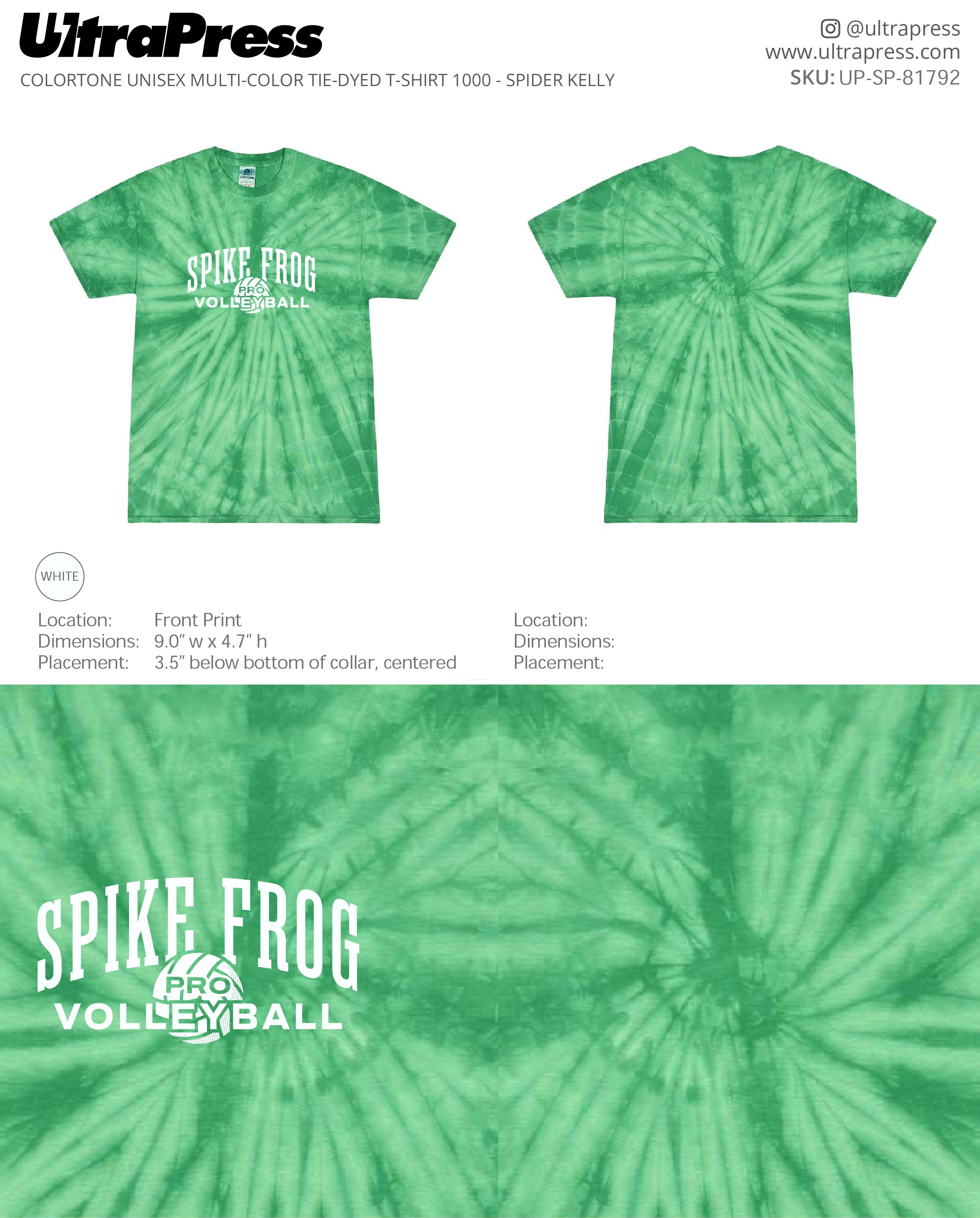 UP-SP-81792 Spike Frog Boss Pro Tie Dye - Melissa Hinnant 100 Min Qty (Bulk)