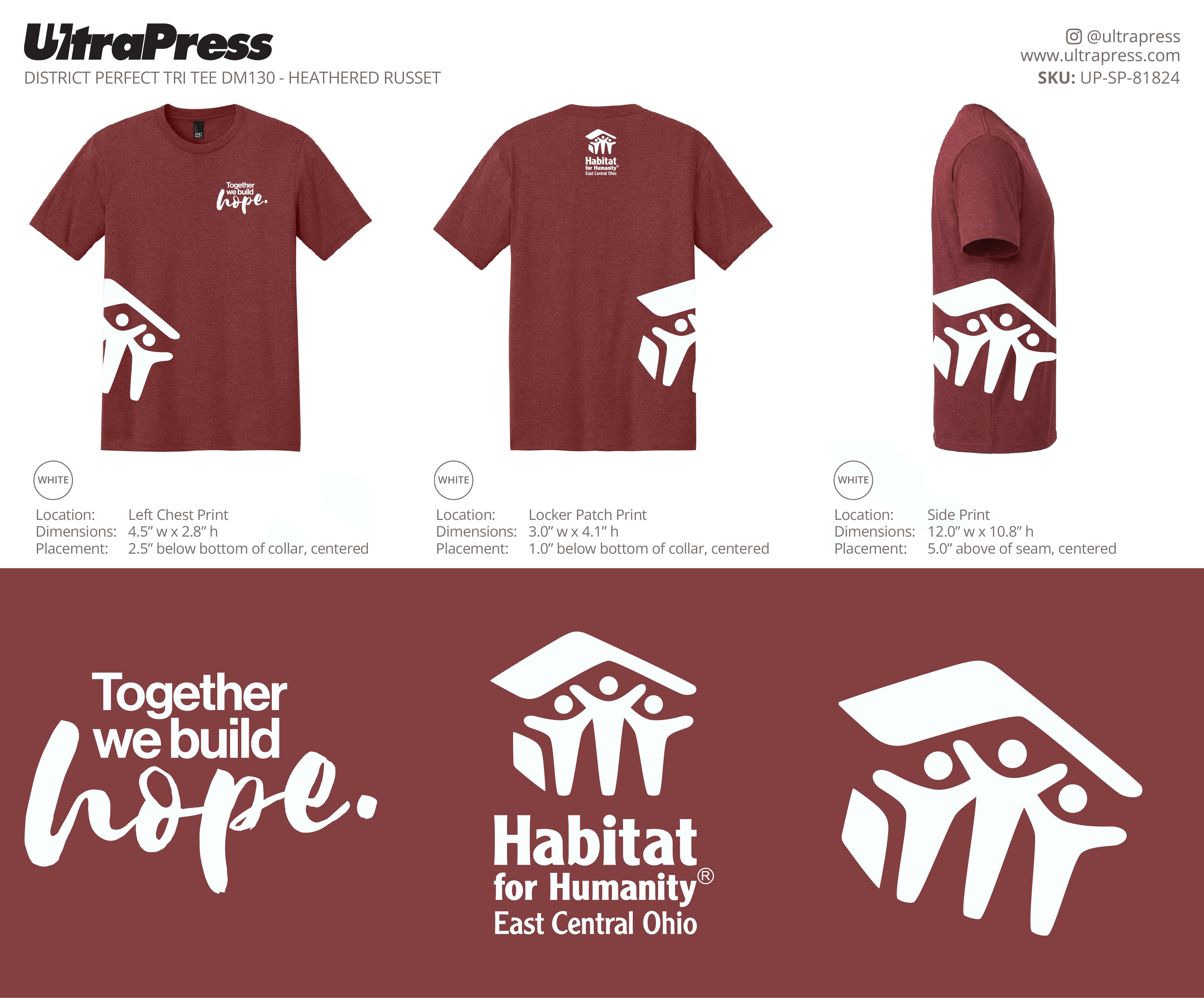 UP-SP-81824 Together We Build Hope - Habitat For Humanity 3000 Min Qty (Bulk)
