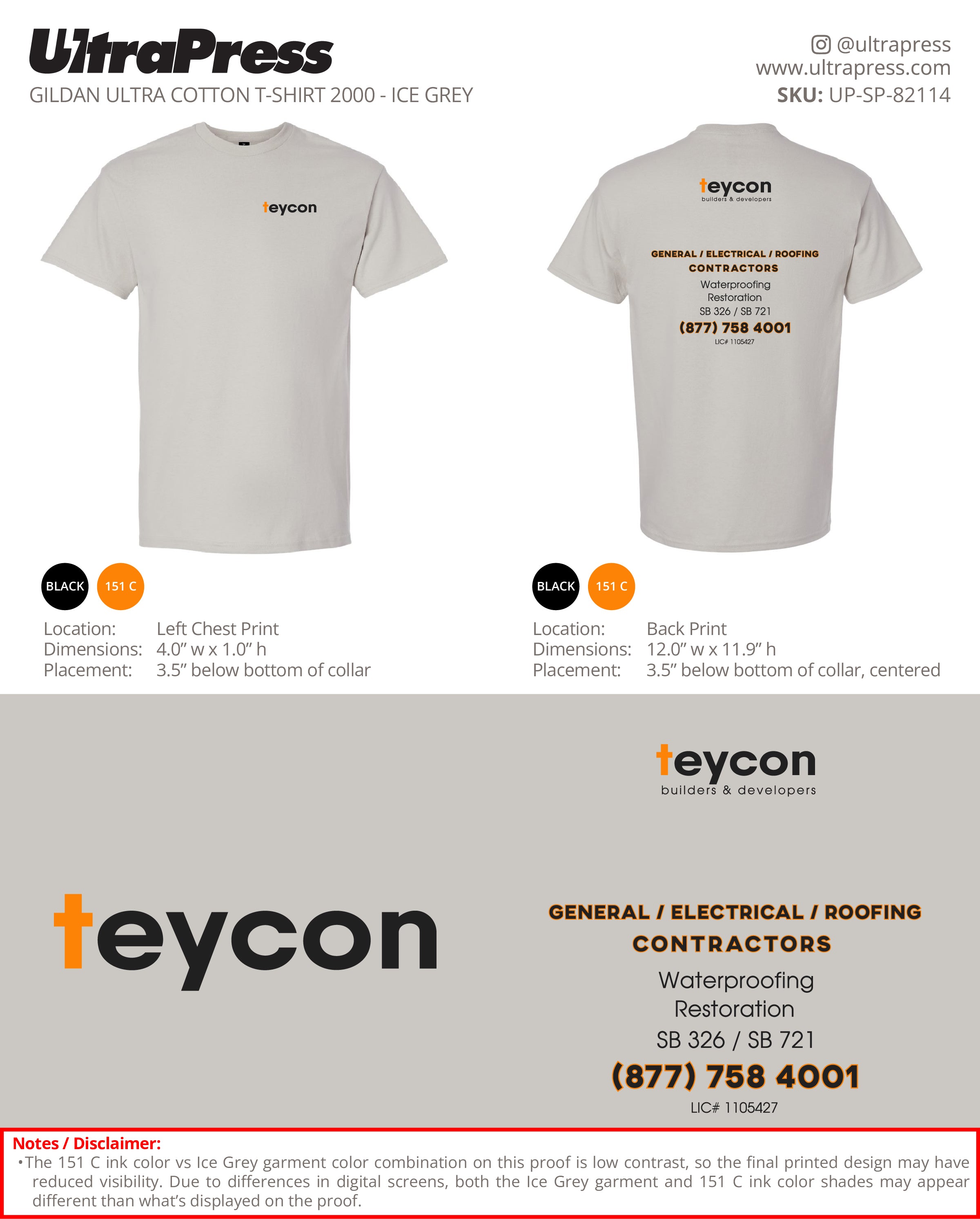 UP-SP-82114 Teycon- Teymur Nuriyev 100 Min Qty (Bulk)