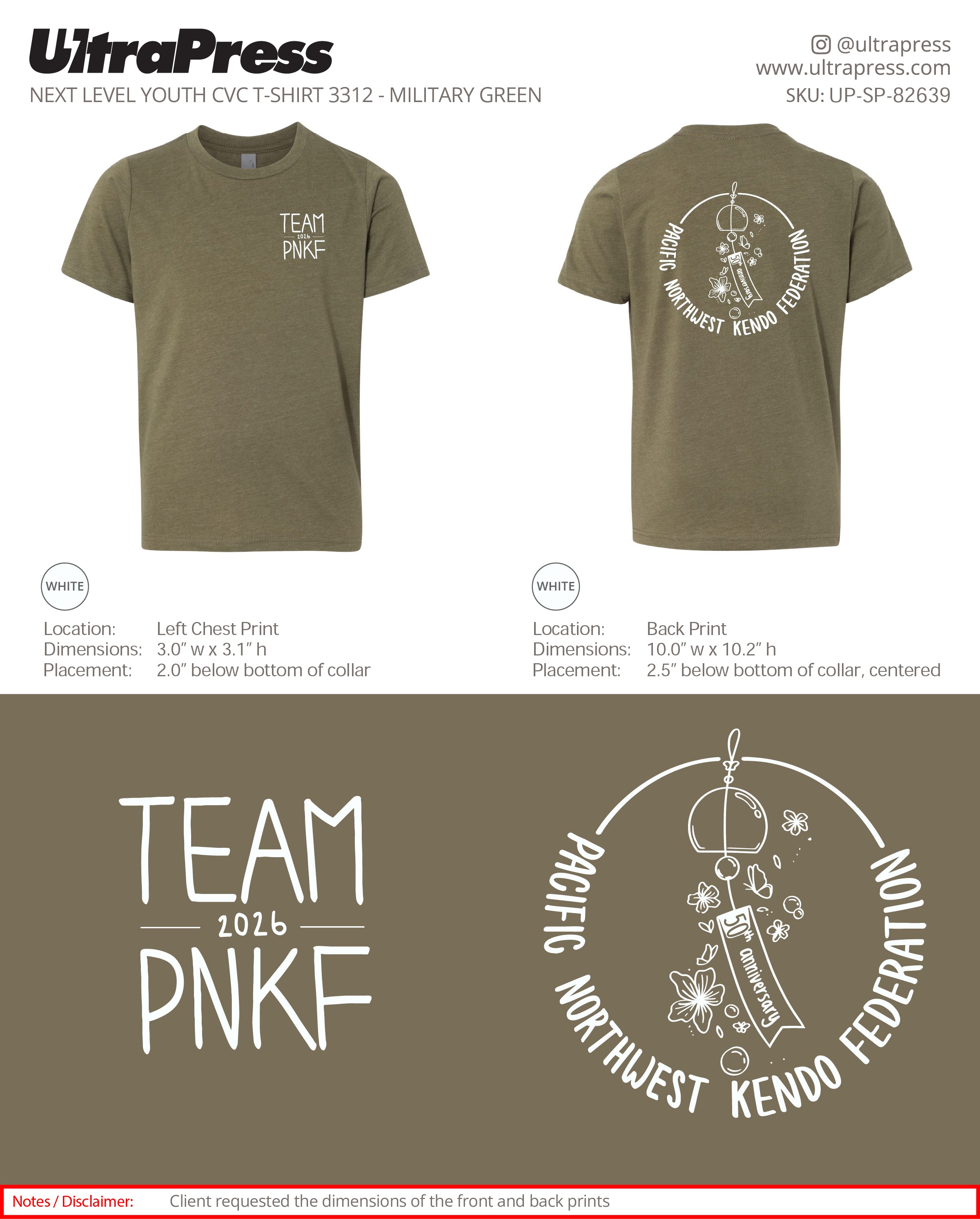 UP-SP-82639 Team PNKF - Sandy Mizuno 100 Min Qty (Bulk)