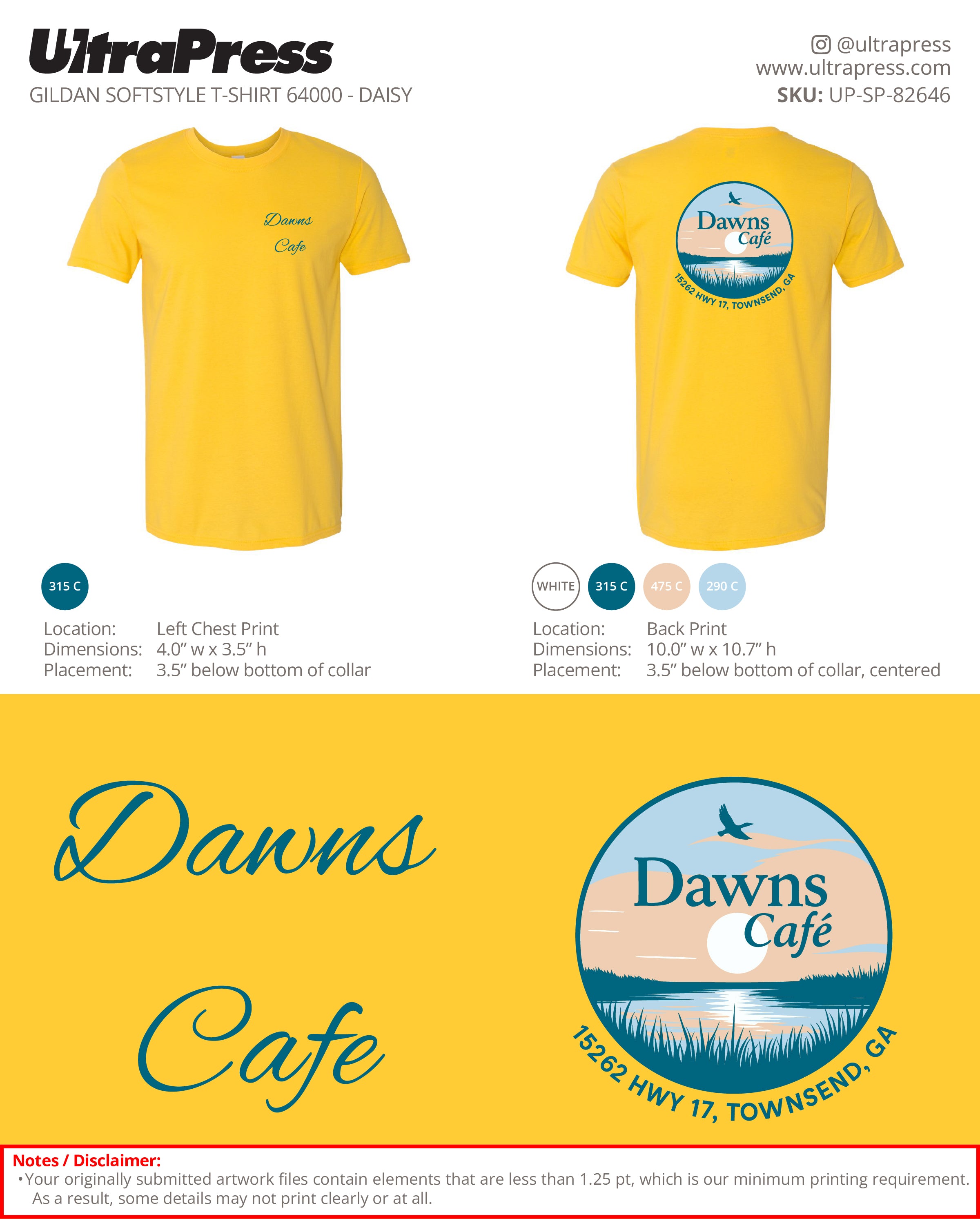 UP-SP-82646 Dawns Cafe - Mike Wells 100 Min Qty (Bulk)