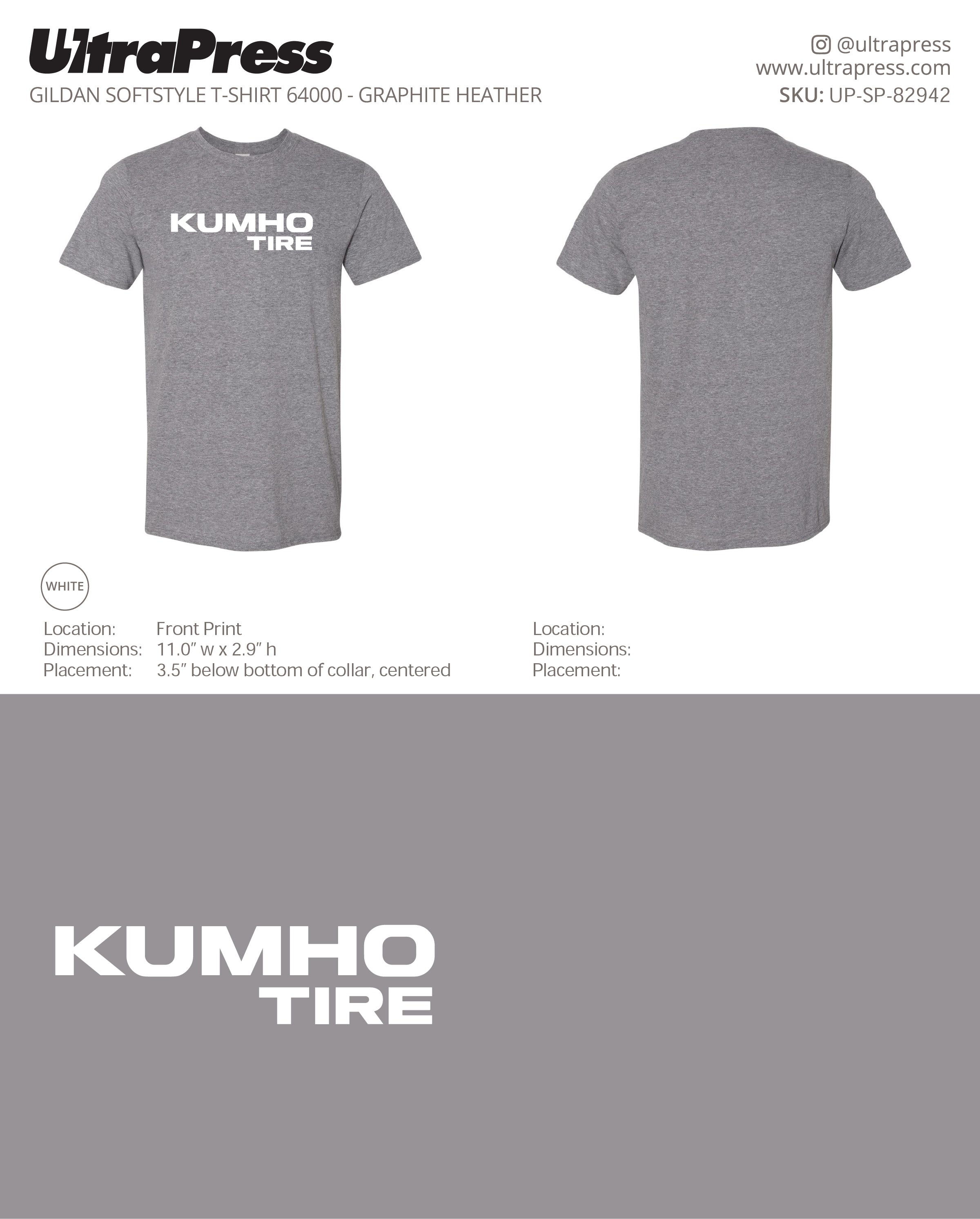 UP-SP-82942 Kumho Tire - Myrna Correa 100 Min Qty (Bulk)