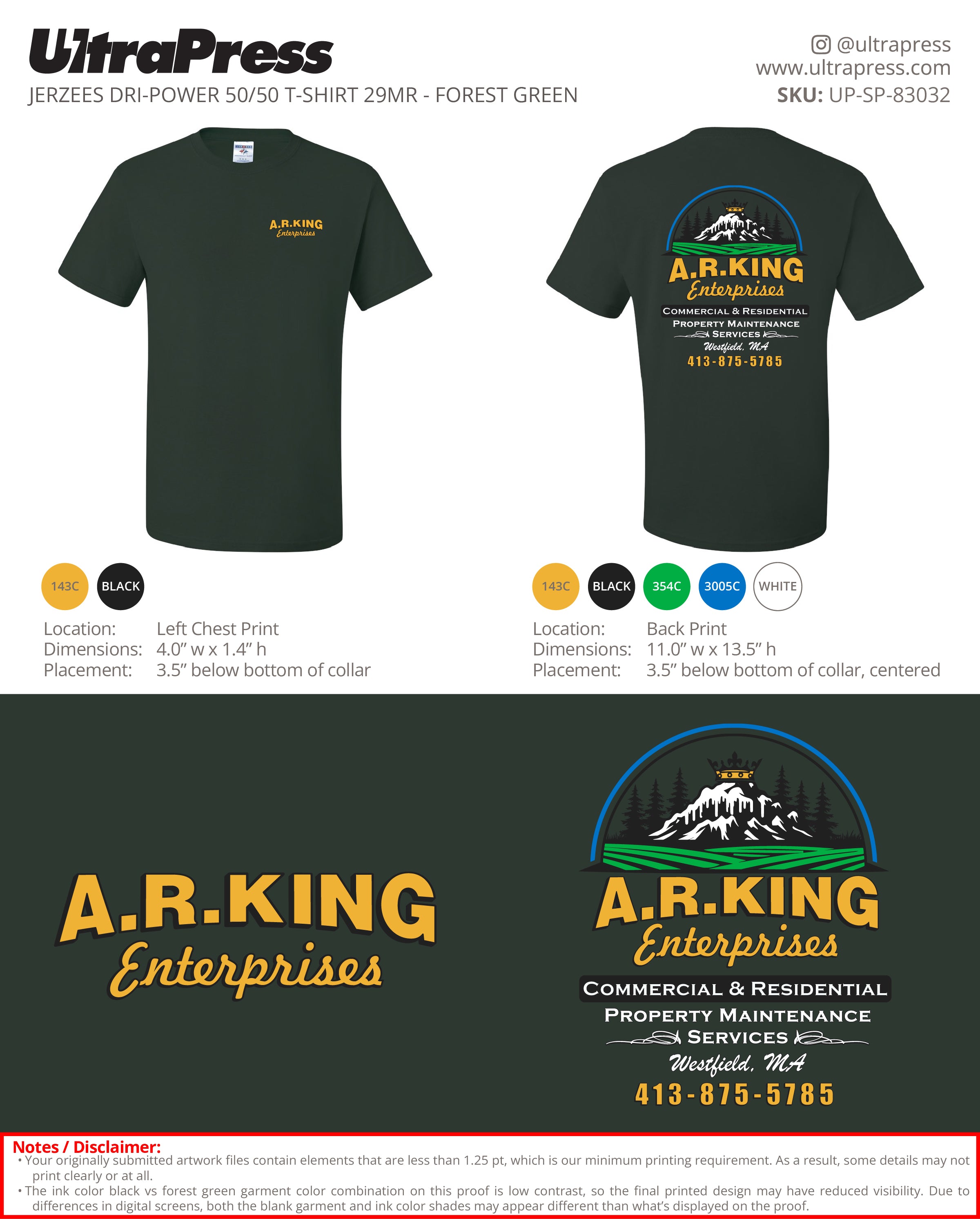 UP-SP-83032 A.R King Enterprises - Anthony King 100 Min Qty (Bulk)