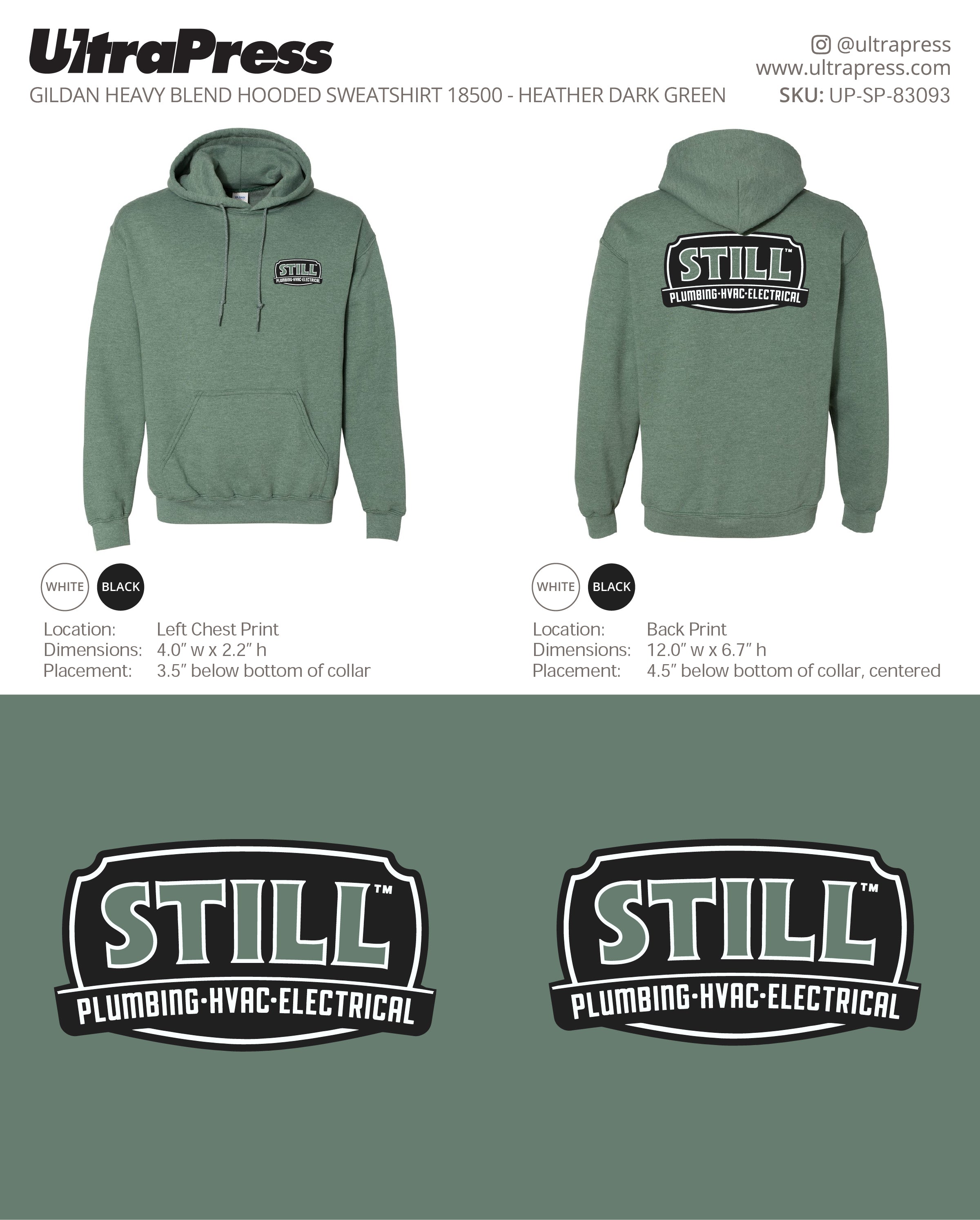 UP-SP-83093 Still Plumbing-Hvac-Electrical HOODIES - RIta Jacque 50 Min Qty (Bulk)