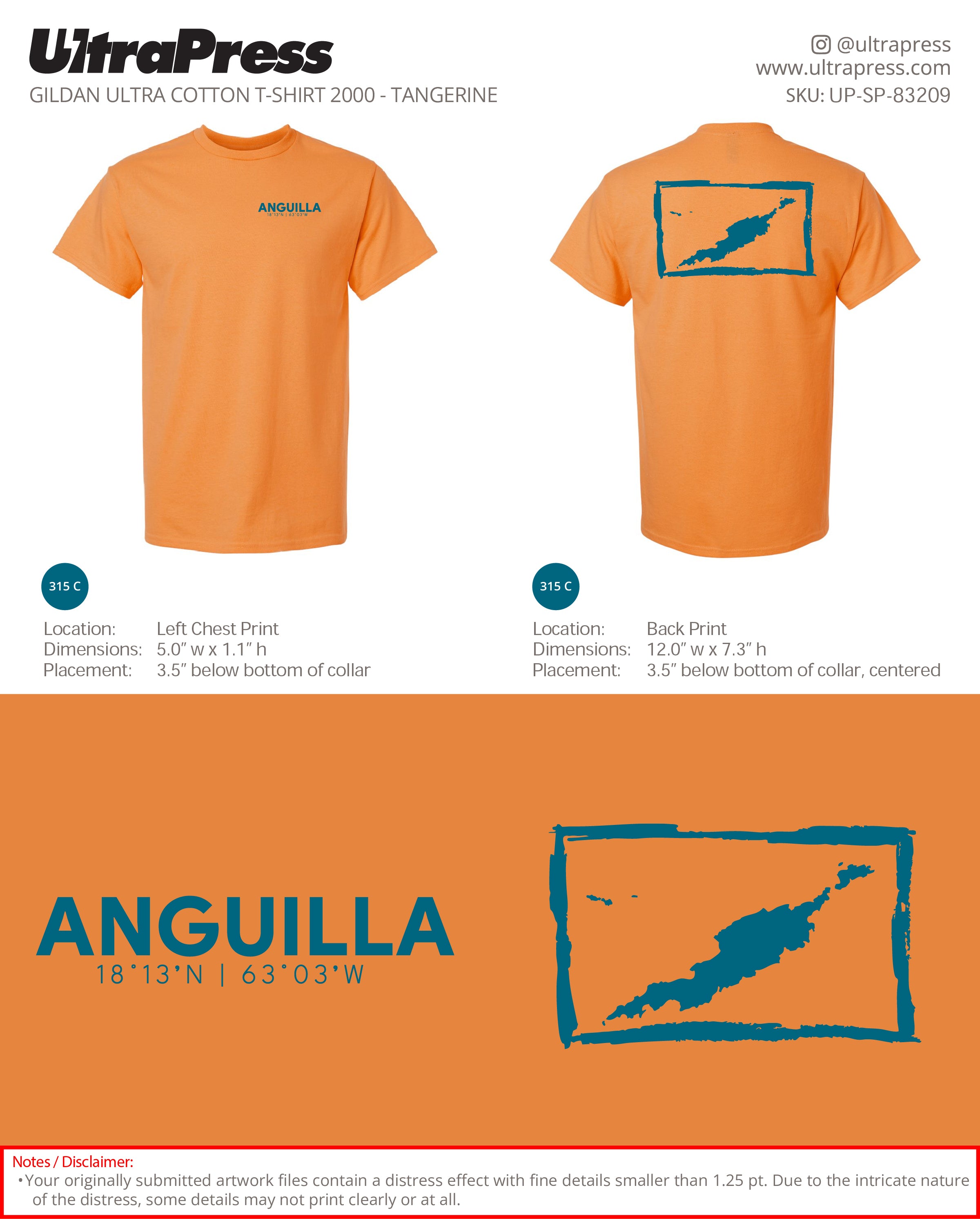 UP-SP-83209 Anguilla Turquoise Ink - Simone C 100 Min Qty (Bulk)