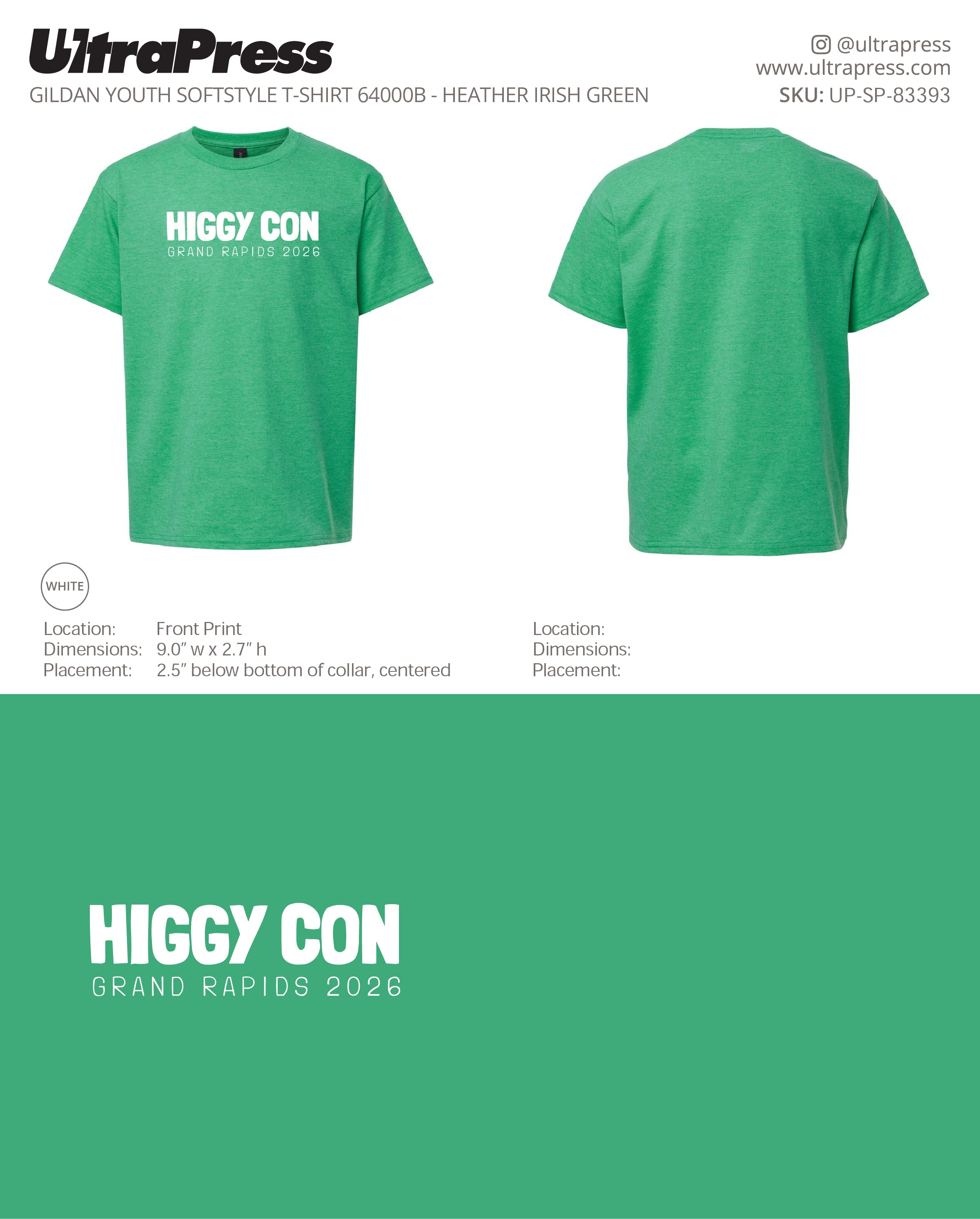 UP-SP-83393 Higgy Con Grand Rapids 2026 Youth - Higgy Bear 100 Min Qty (Bulk)
