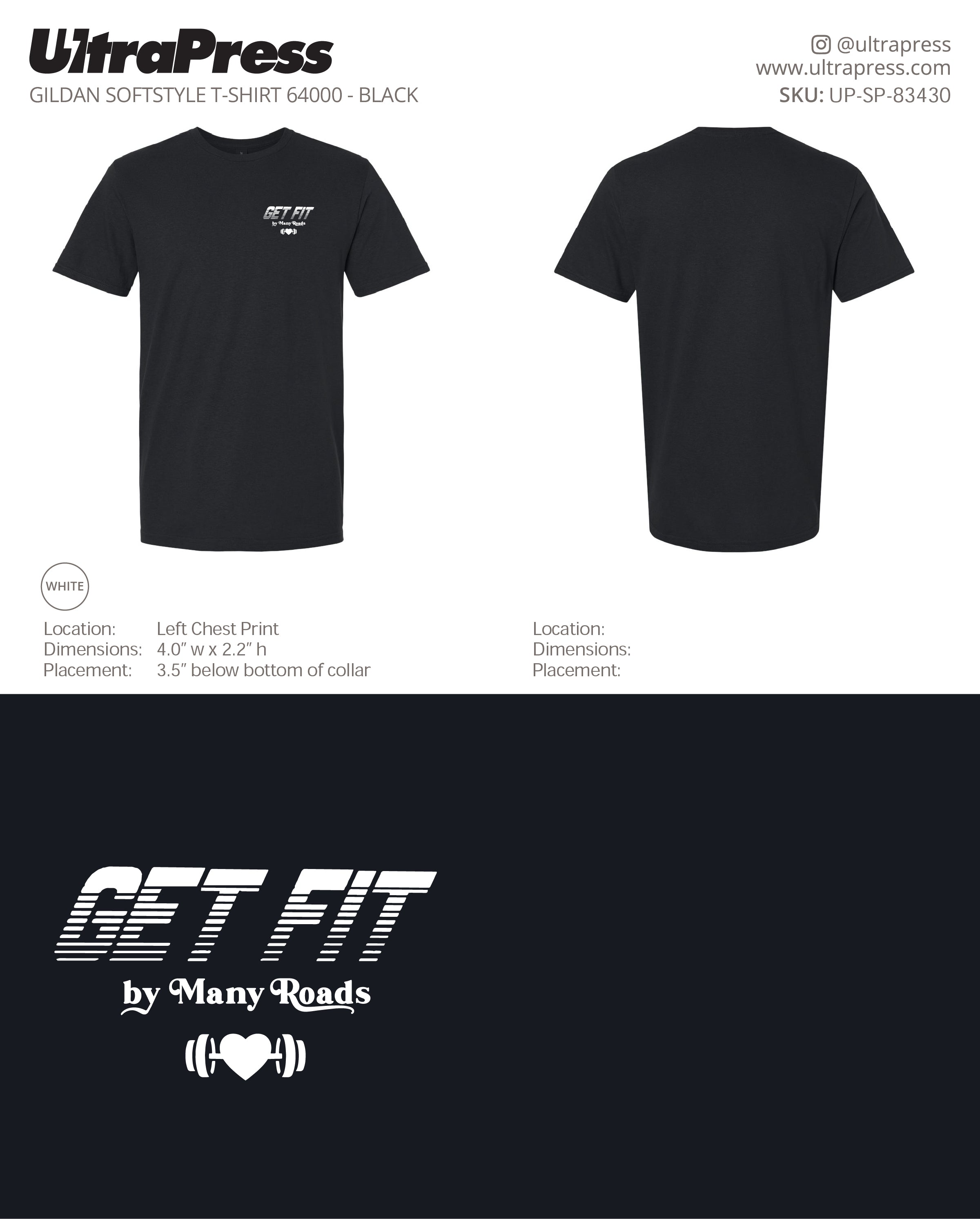 UP-SP-83430 Get Fit by Many Roads Logo - Helena Chang 100 Min Qty (Bulk)