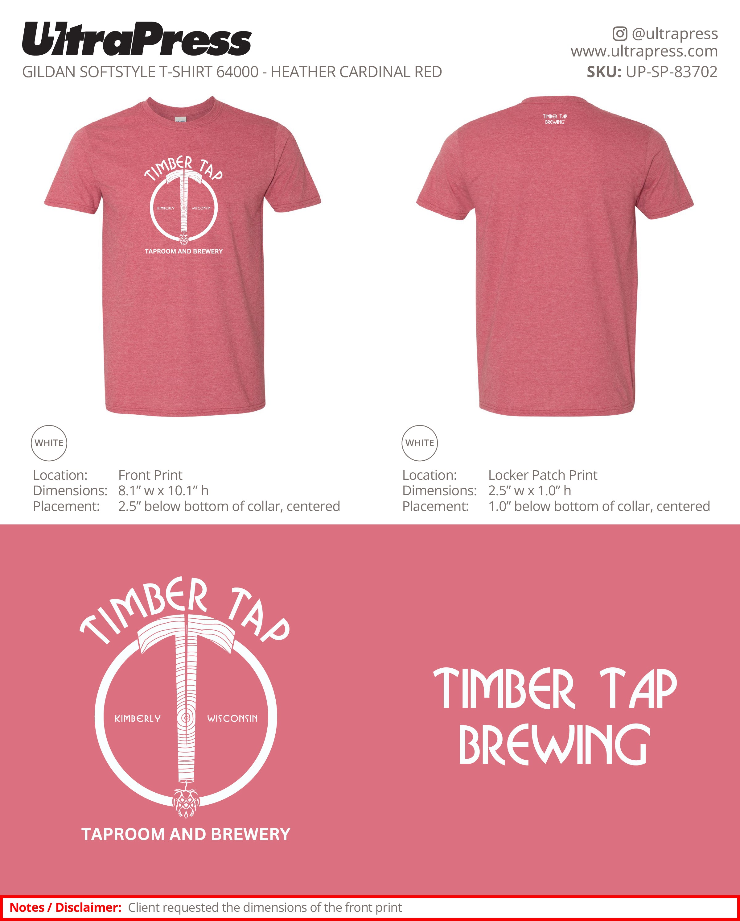 UP-SP-83702 Timber Tap - Ian Olson 100 Min Qty (Bulk)
