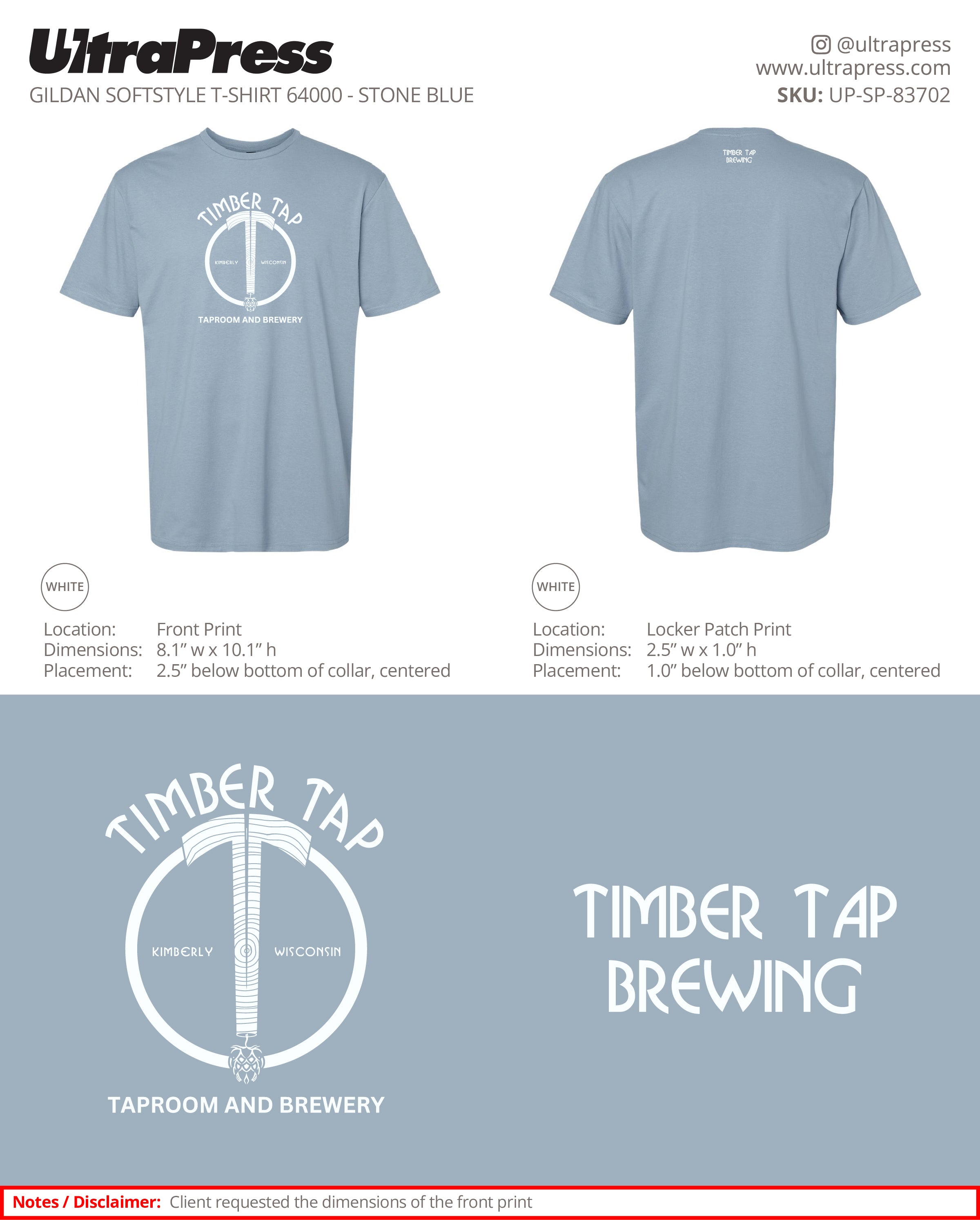 UP-SP-83702 Timber Tap - Ian Olson 100 Min Qty (Bulk)