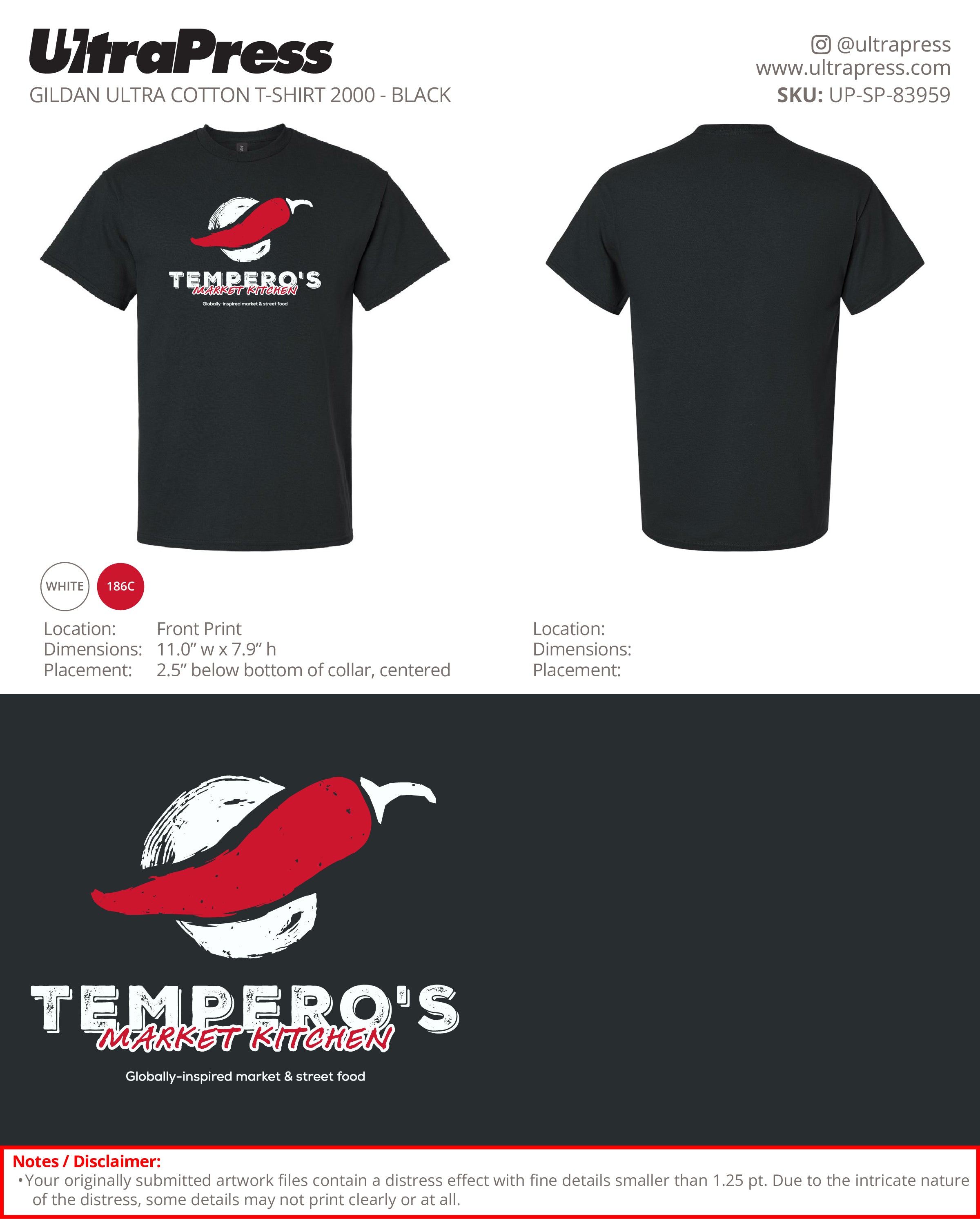 UP-SP-83959 Tempero's Market Kitchen - Dana Honn 100 Min Qty (Bulk)