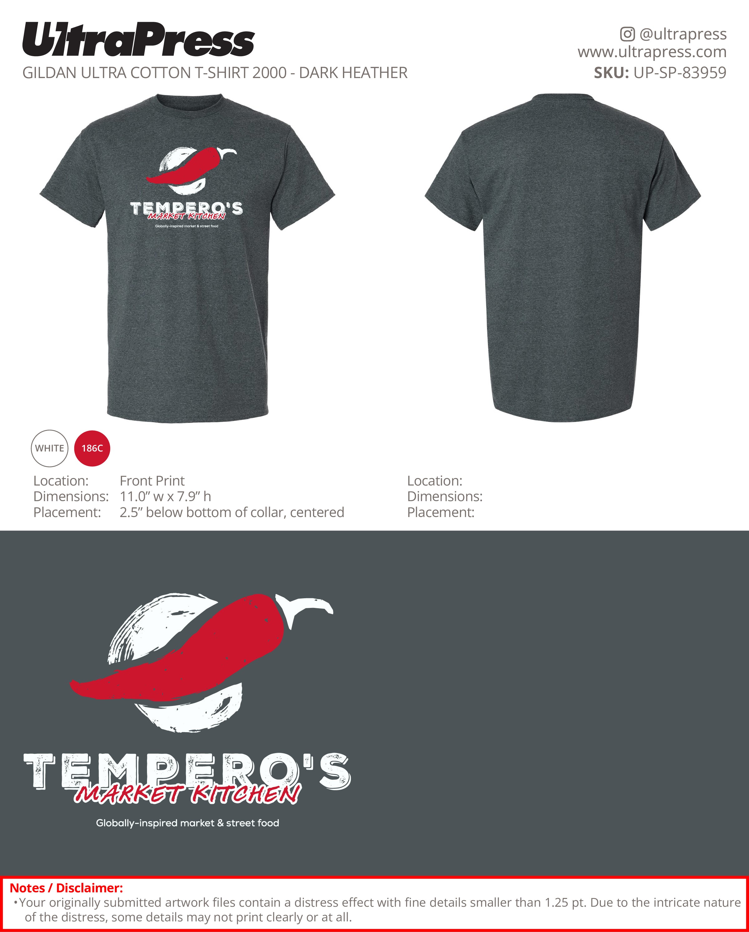 UP-SP-83959 Tempero's Market Kitchen - Dana Honn 100 Min Qty (Bulk)